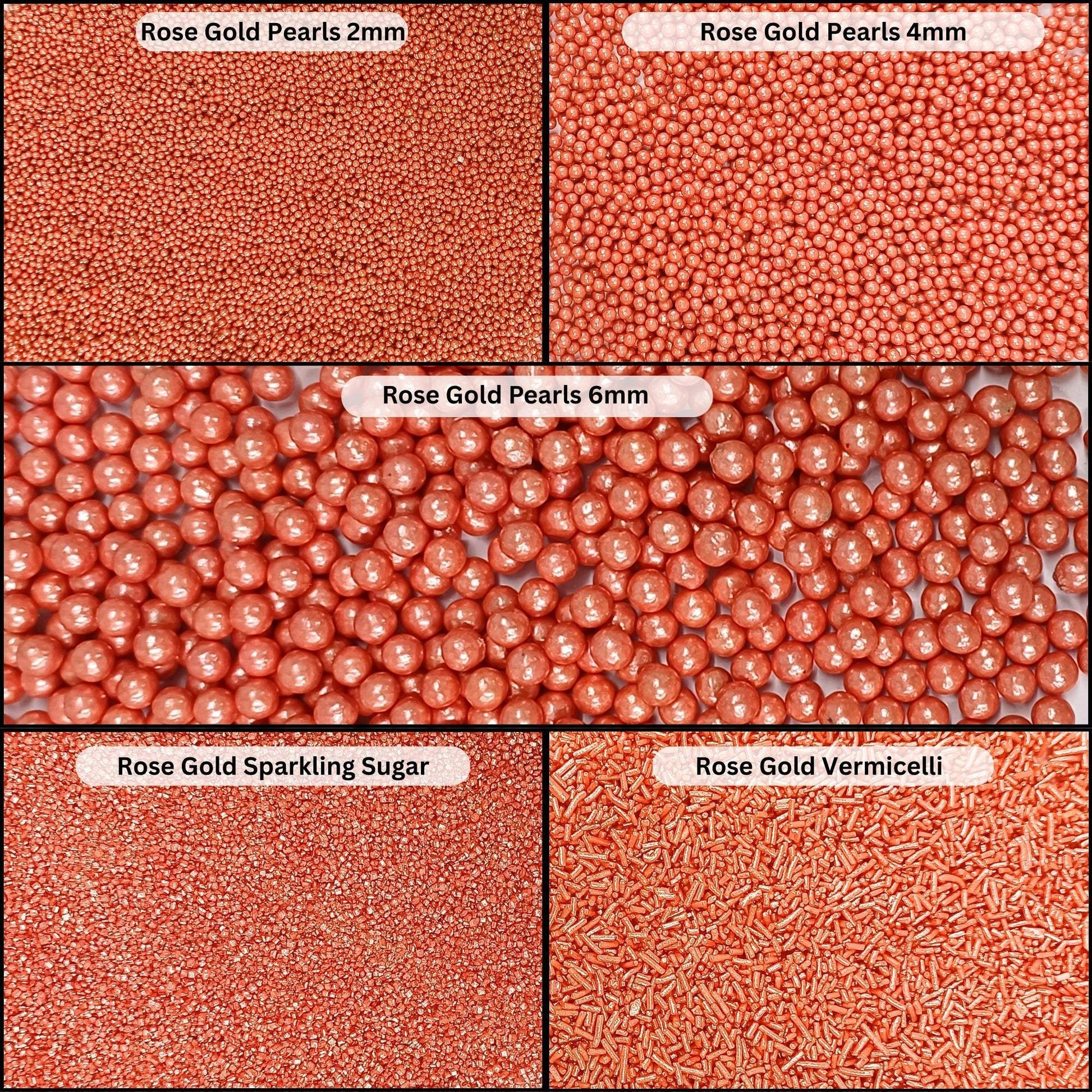 Confect Sprinkles for Cakes & Cupcakes Decoration | USP-18(Rose Gold)