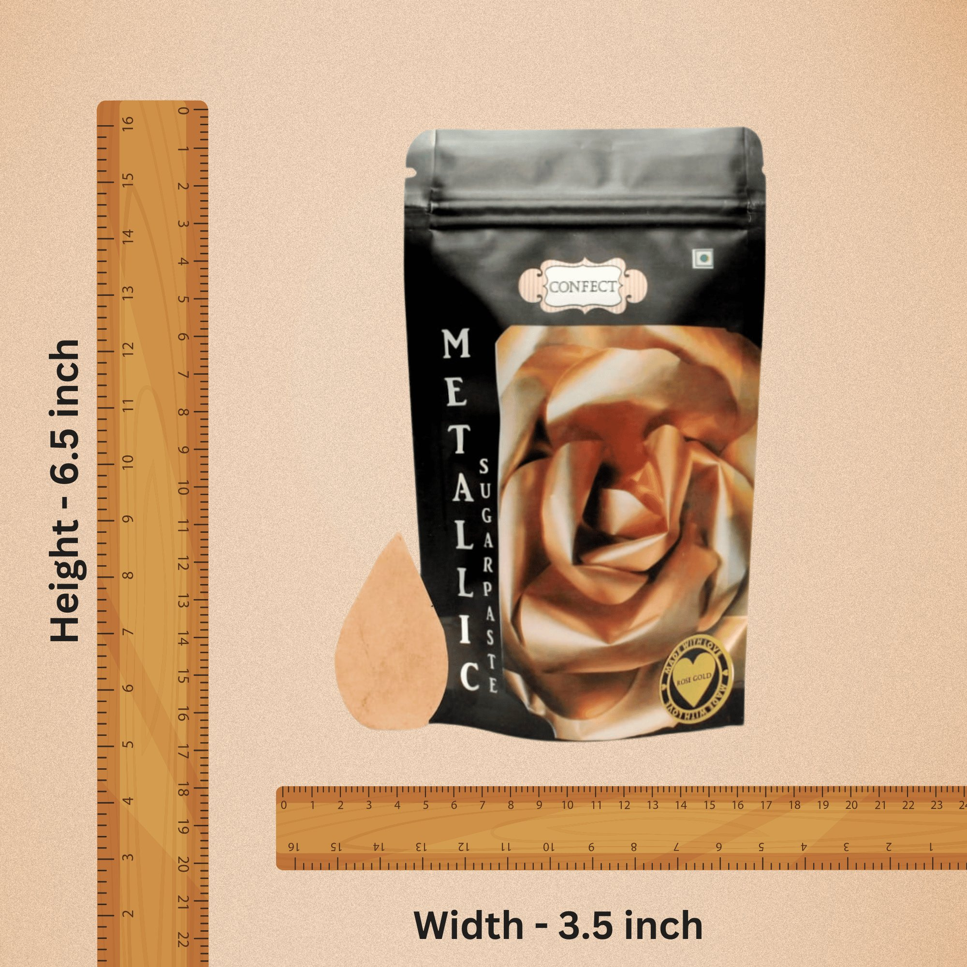 Confect Rose Gold Sugar | Edible Sugar Paste