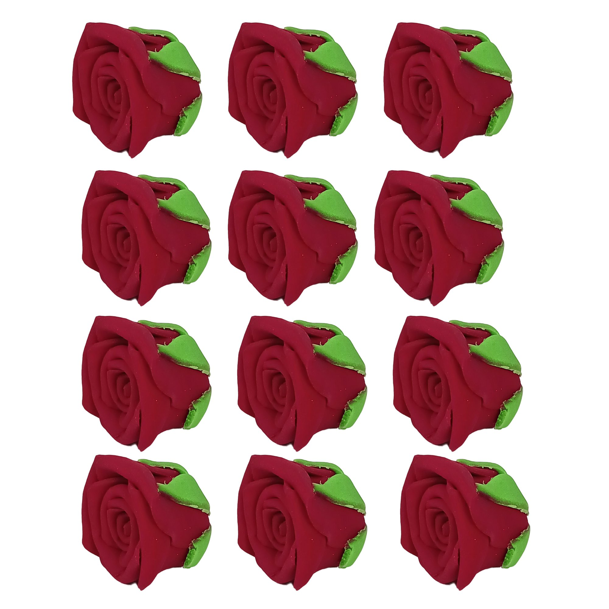 Confect Rich Deep Burgundy Rose | Edible Sugar Roses Topper