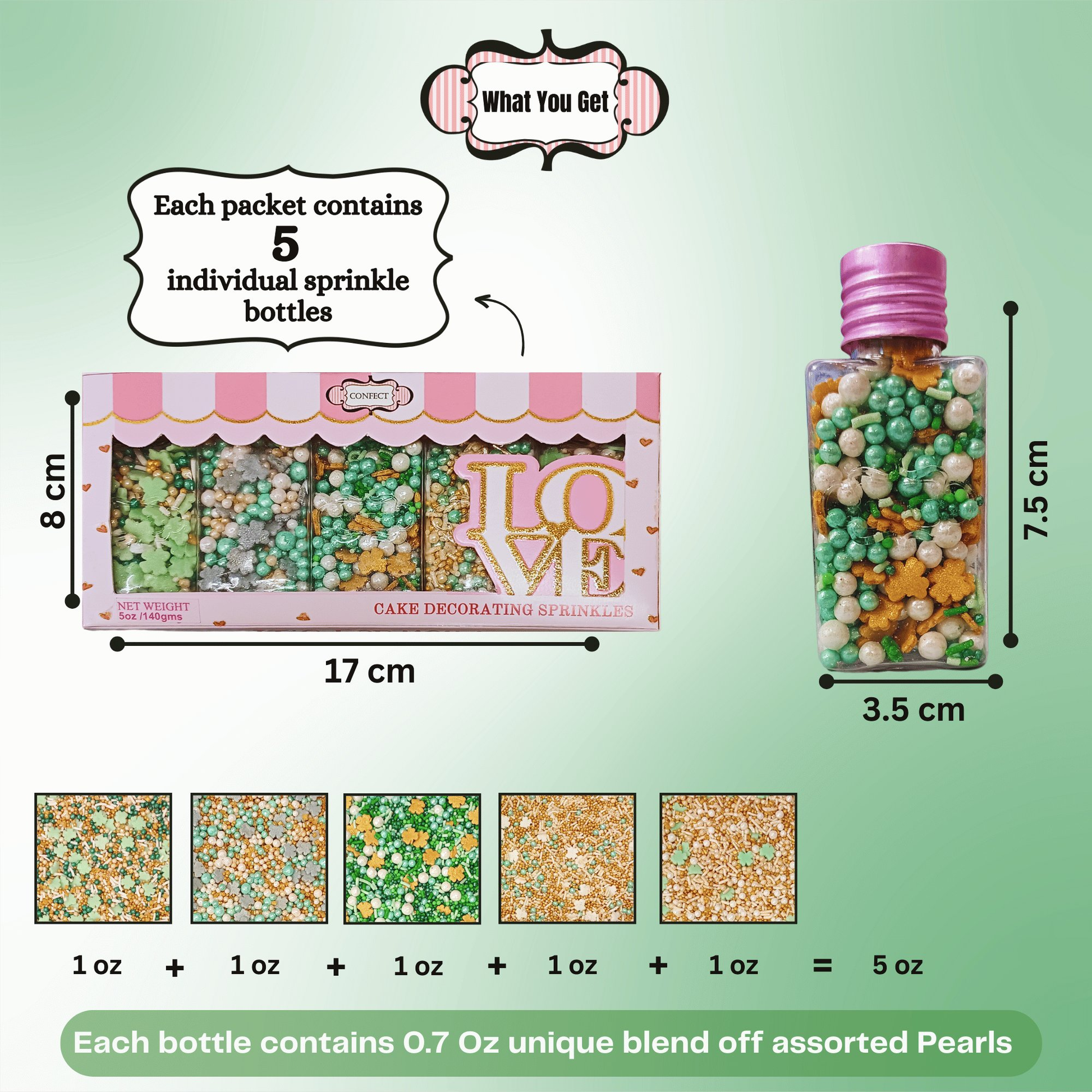 Confect St. Patrick's Sprinkles Multipack 4
