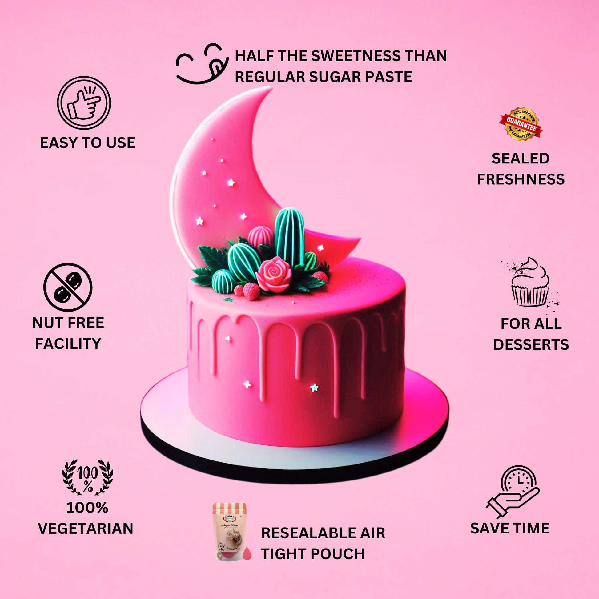 Confect Neon Pink Fondant | Edible Sugarpaste