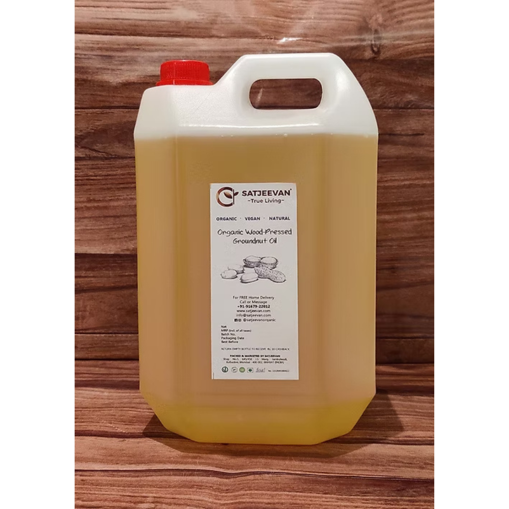 Satjeevan Organic Wood-Pressed Groundnut Oil 