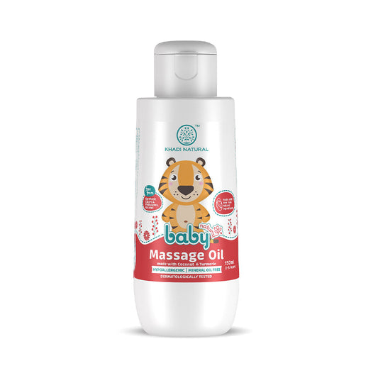 Khadi Natural Baby Massage Oil with Coconut and Turmeric for Nourishing Skin - 150ml 