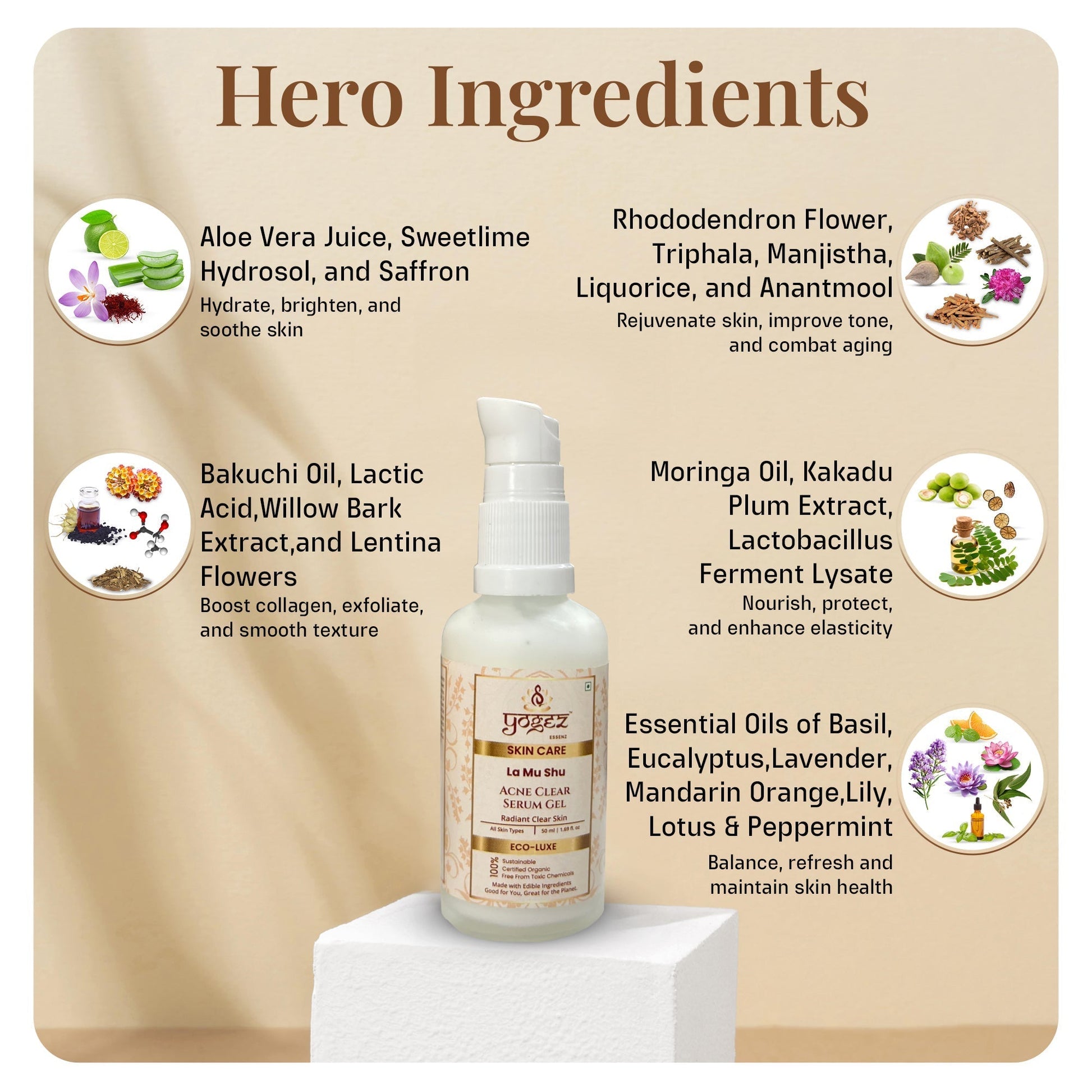 Yogez La Mu Shu Acne Clear Serum Gel  Grab2Buy Yogez Grab2Buy
