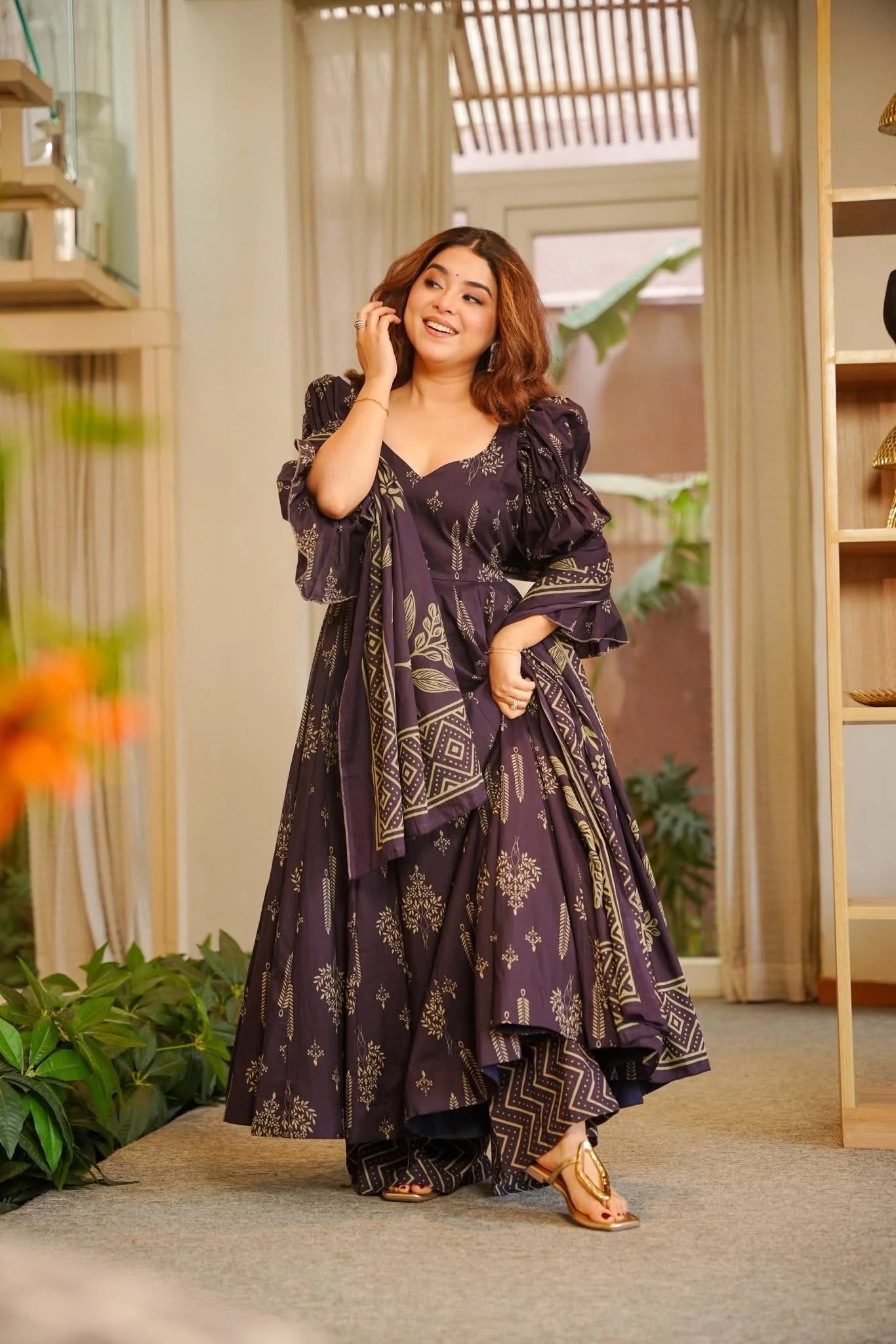 Yash Enterprise Navy Blue Digital Print Muslin Party Wear Sharara Suit Set  Grab2Buy Yash Enterprise Grab2Buy