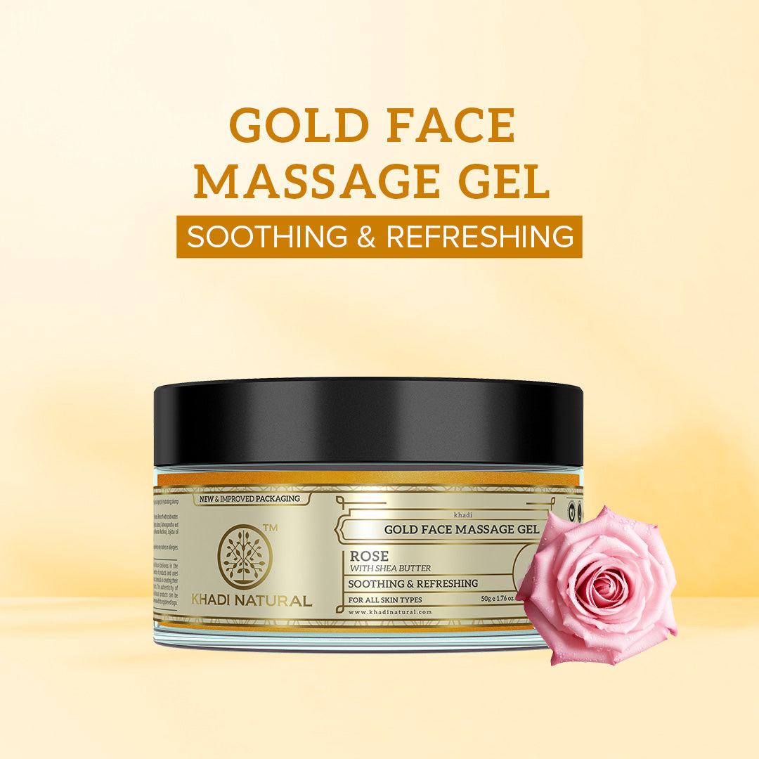 Khadi Natural Gold Face Massage Gel - 50gm 