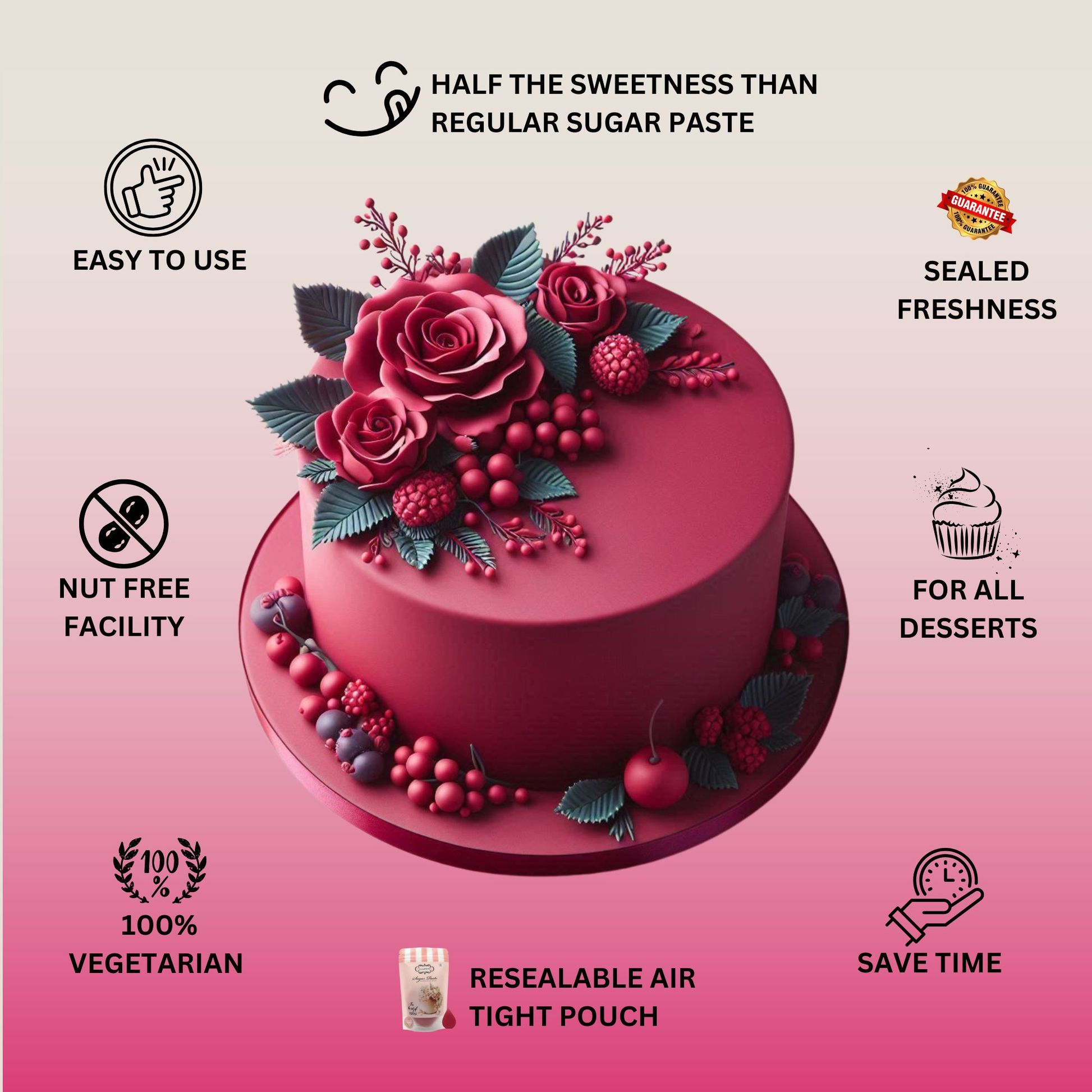 Confect Burgundy Fondant | Edible Sugarpaste