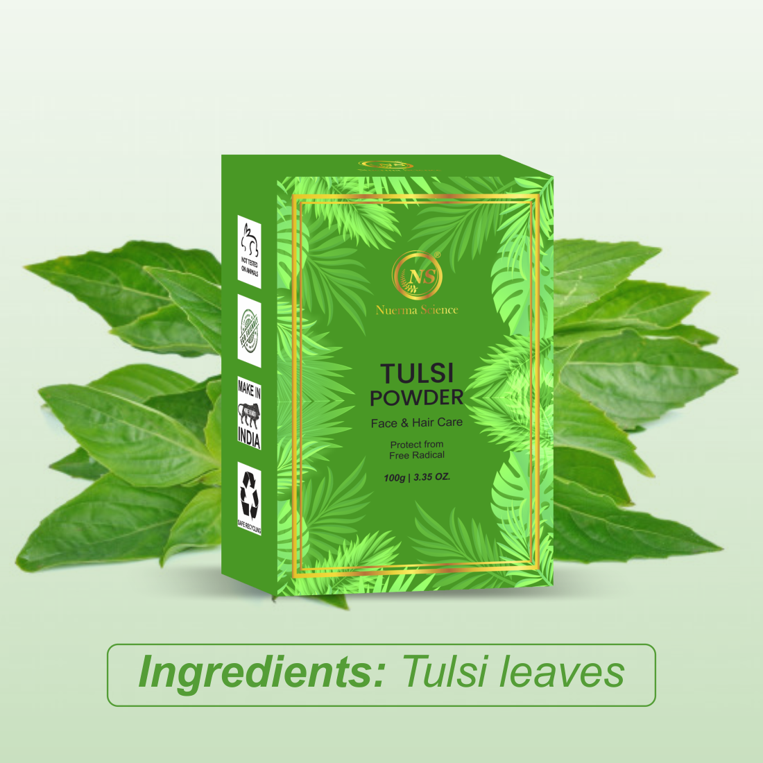 Nuerma Science Tulsi Natural Powder For Face & Hair Care 