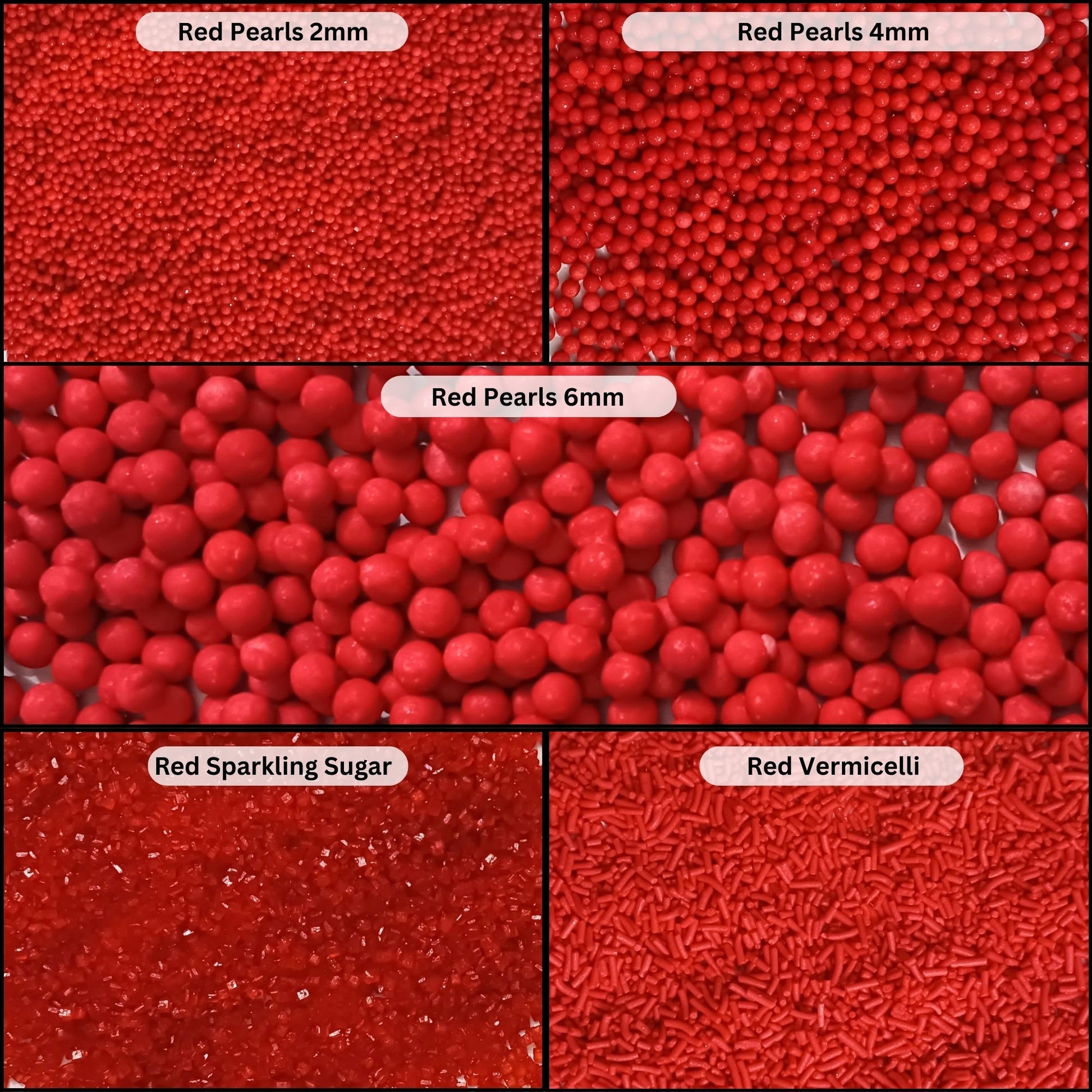 Confect Sprinkles for Cakes & Cupcakes Decoration | USP-24(Red)