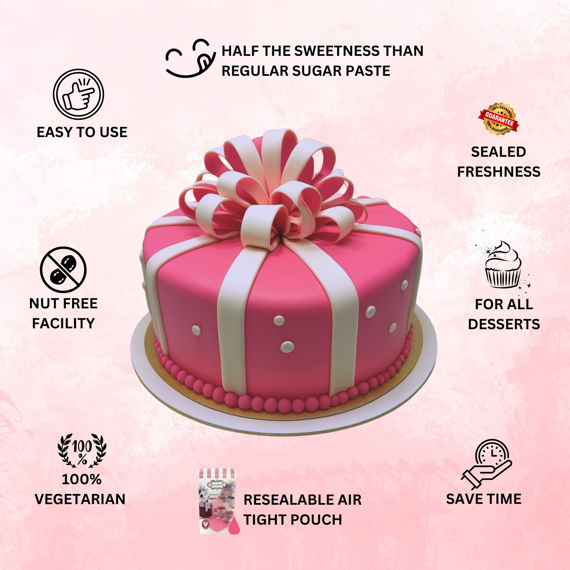 Confect Hot Pink Fondant | Edible Sugarpaste