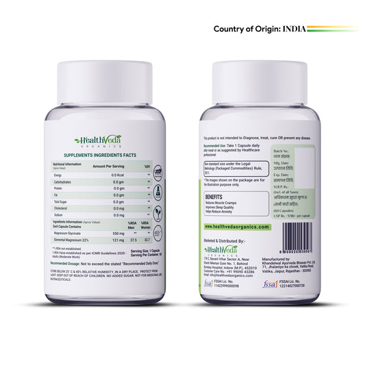 Health Veda Organics Magnesium Glycinate Capsules