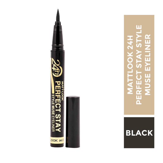Matt Look Perfect Stay Style Muse Eyeliner 24 Hours - Jet Black