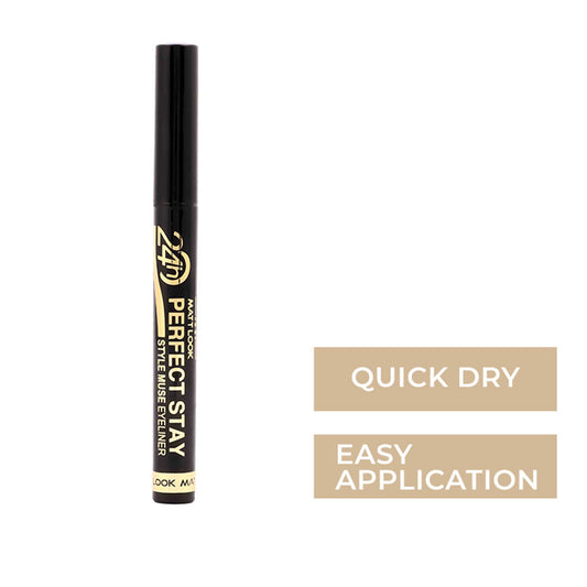 Matt Look Perfect Stay Style Muse Eyeliner 24 Hours - Jet Black