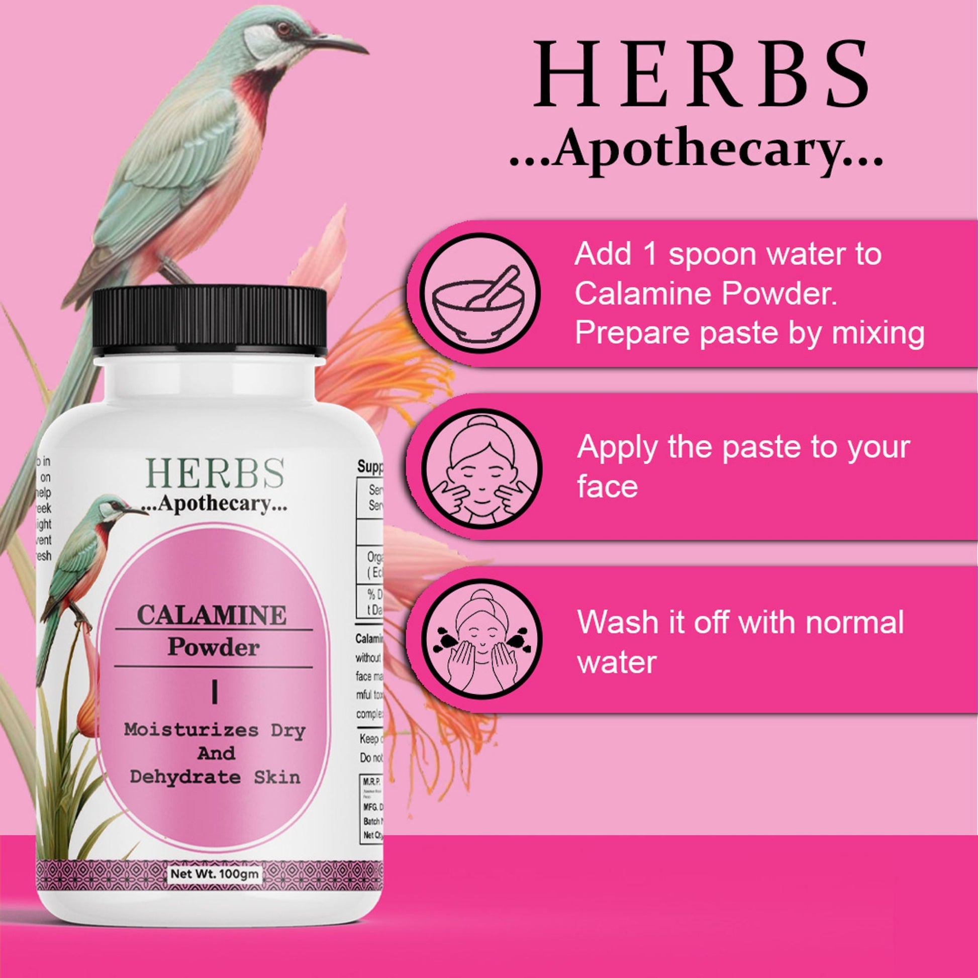 Zenvista Herbs Apothecary Calamine Powder For Moisturize Dry And Dehydrate Skin  Grab2Buy Zenvista Grab2Buy