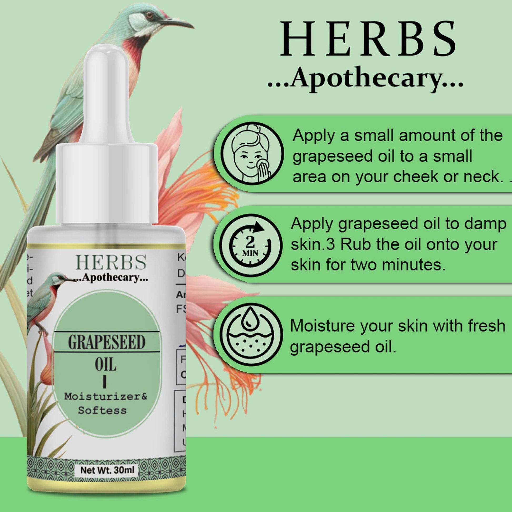 Zenvista Herbs Apothecary Grape Seed Oil For Moisturizer & Softens  Grab2Buy Zenvista Grab2Buy