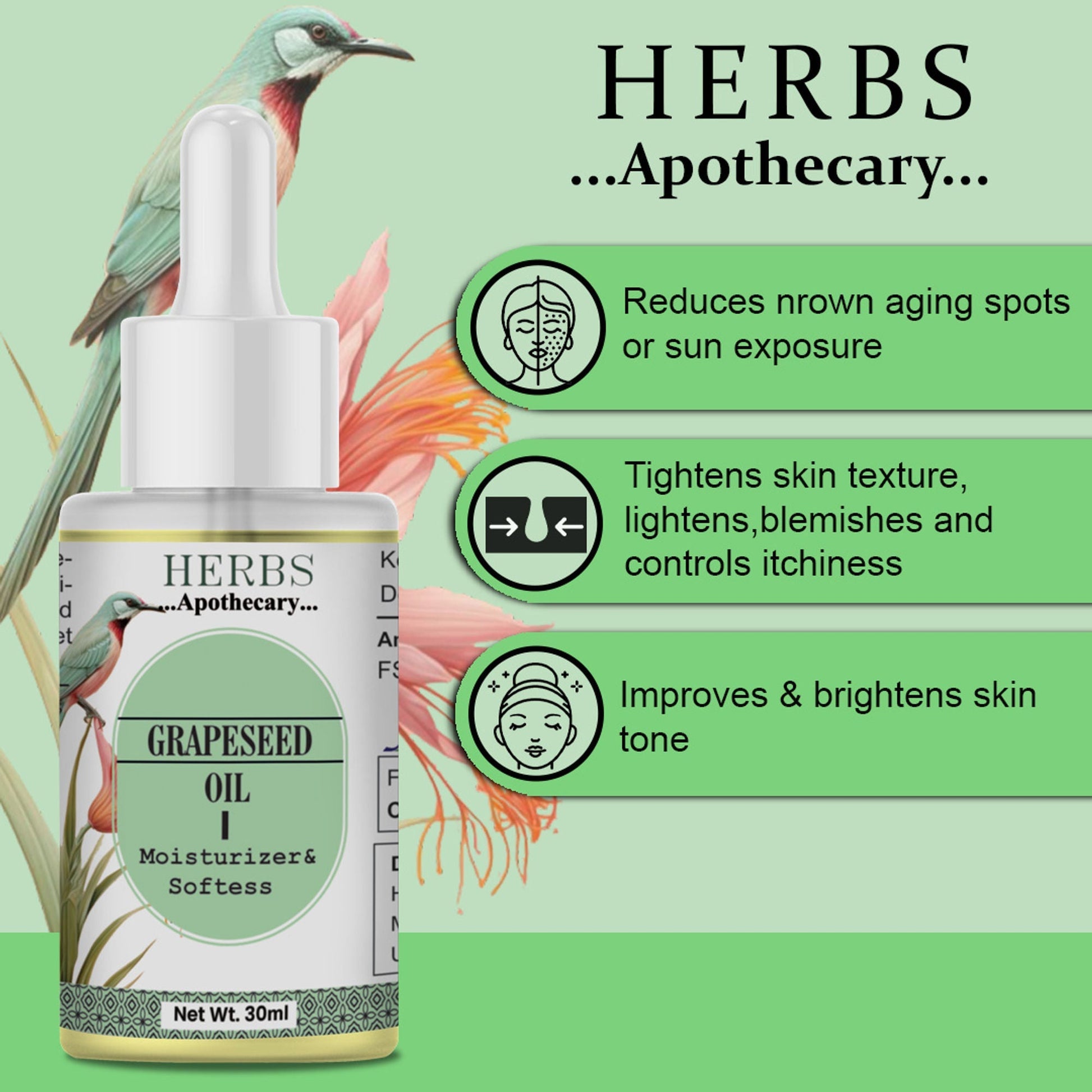 Zenvista Herbs Apothecary Grape Seed Oil For Moisturizer & Softens  Grab2Buy Zenvista Grab2Buy