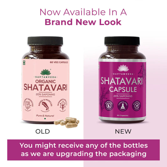 Saptamveda Organic Shatavari Capsules Genie India