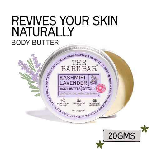 The Bare Bar Kashmiri Lavender Body Butter - Calming Body Cream With Shea And Mango Butters  Grab2Buy The Bare Bar Grab2Buy