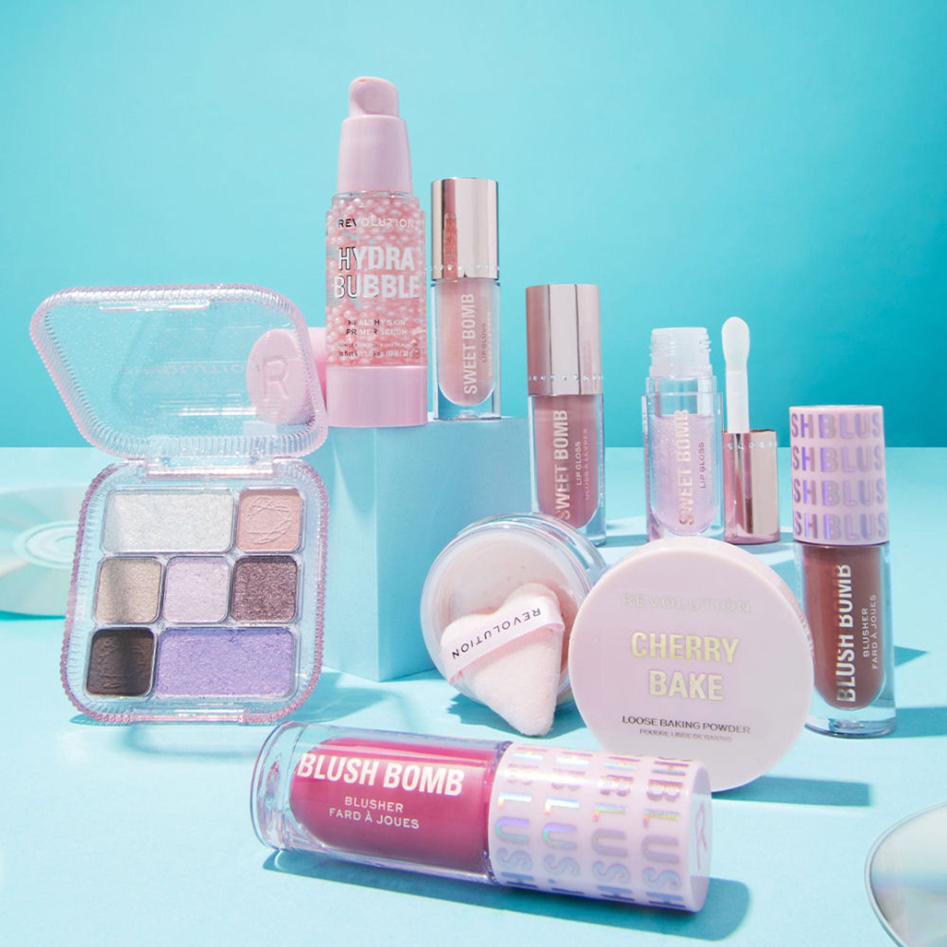 Makeup Revolution Y2K Baby Sweet Bomb Lip Gloss - Candyfloss Pink Glitter