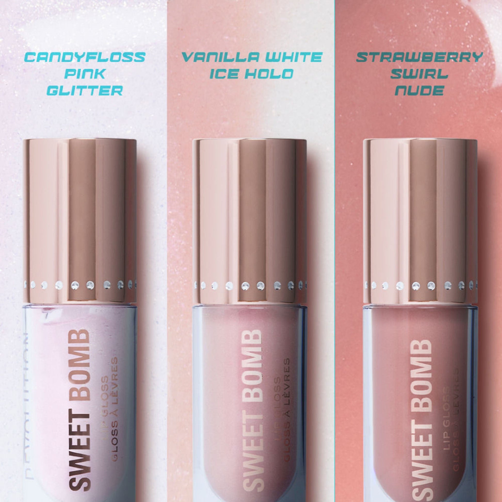 Makeup Revolution Y2K Baby Sweet Bomb Lip Gloss - Candyfloss Pink Glitter