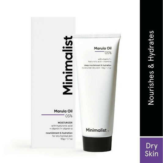 Minimalist 5% Marula Oil Moisturizer With Hyaluronic Acid & Vitamin F & E 