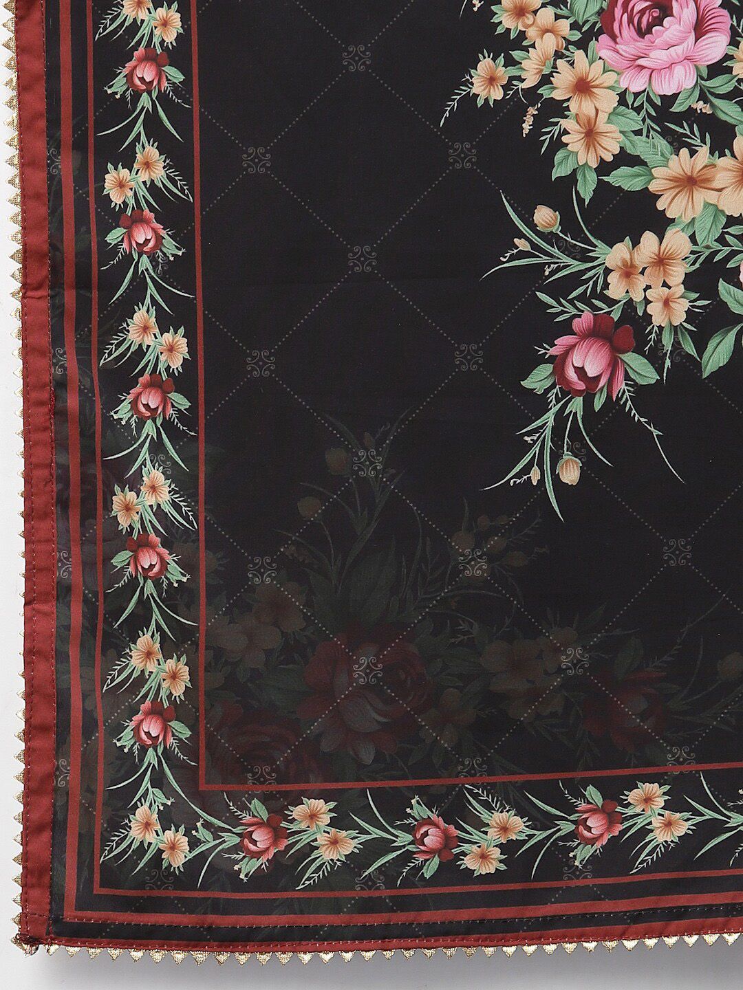 Sztori Floral Printed Regular Kurta With Palazzos & Dupatta