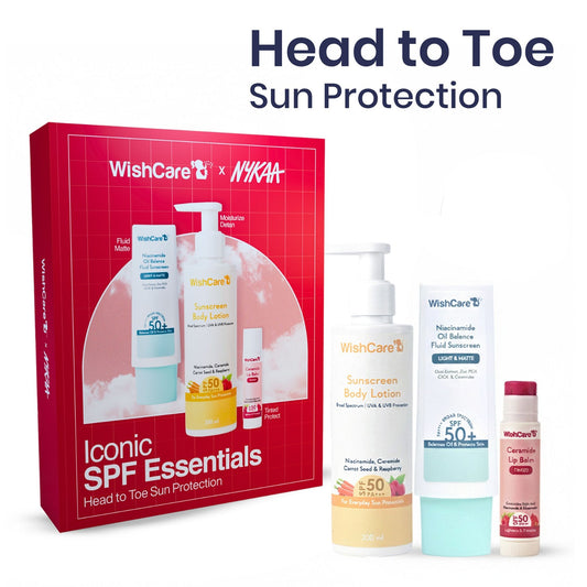 Wishcare Iconic SPF Essentials Head-to-Toe Sun Protection SPF 50+ PA++++ Exclusive Gift Box  Grab2Buy Wishcare Grab2Buy