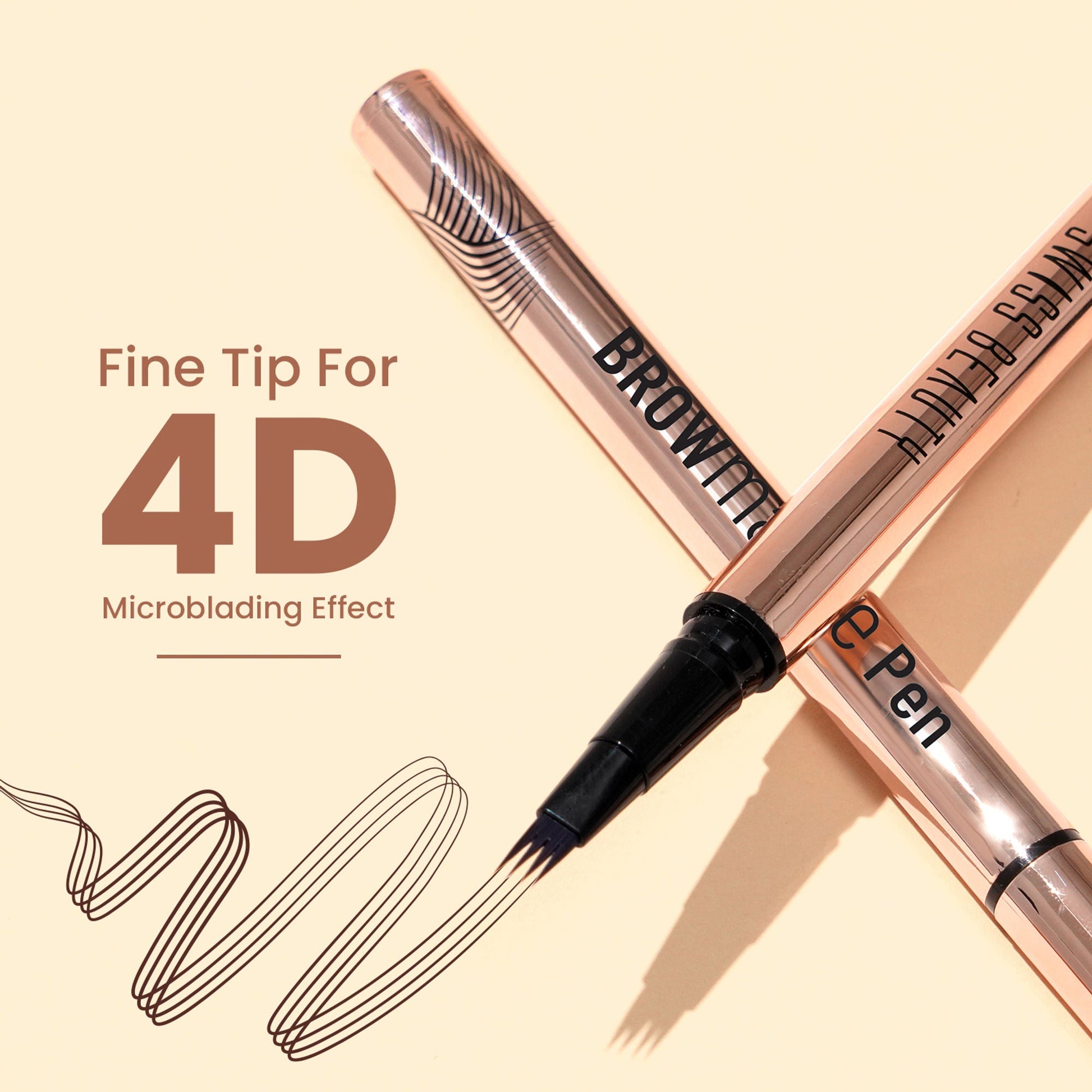 Swiss Beauty Browmance Pen Fills In Sparse Hair For 8-Hour Stay - 1 Light Brown