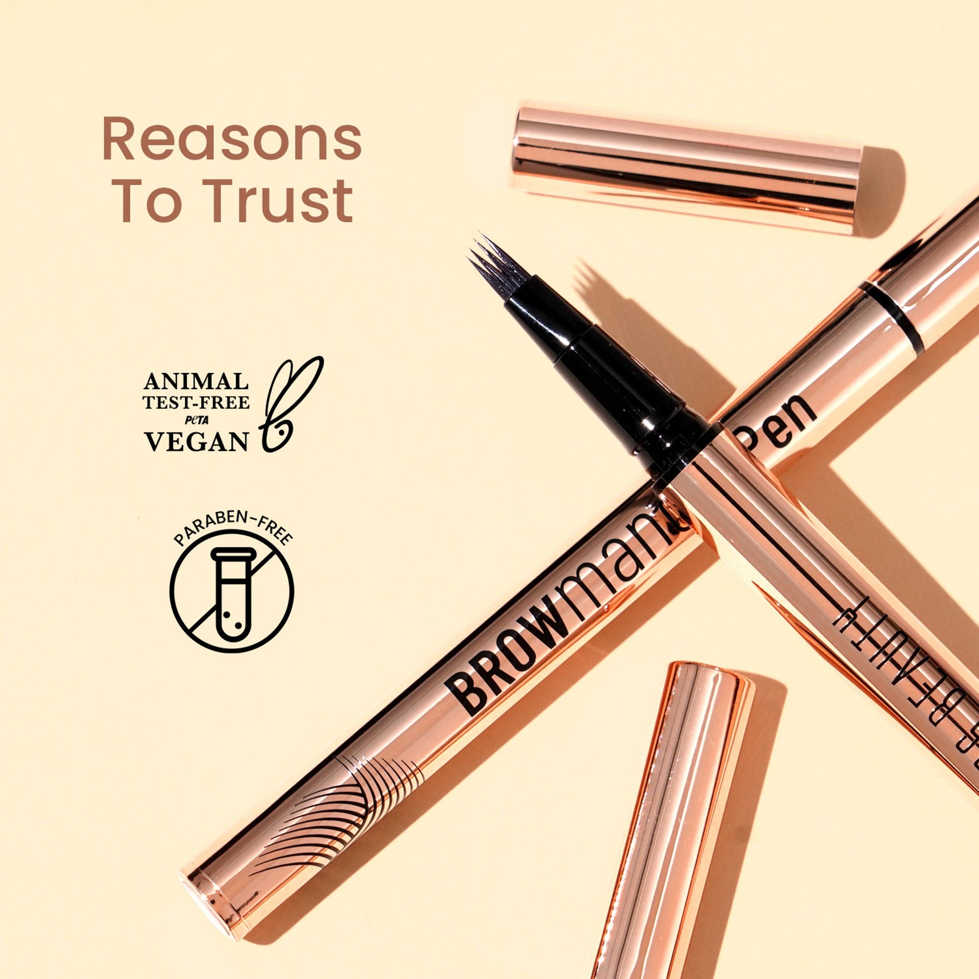 Swiss Beauty Browmance Pen Fills In Sparse Hair For 8-Hour Stay - 3 Dark Brown