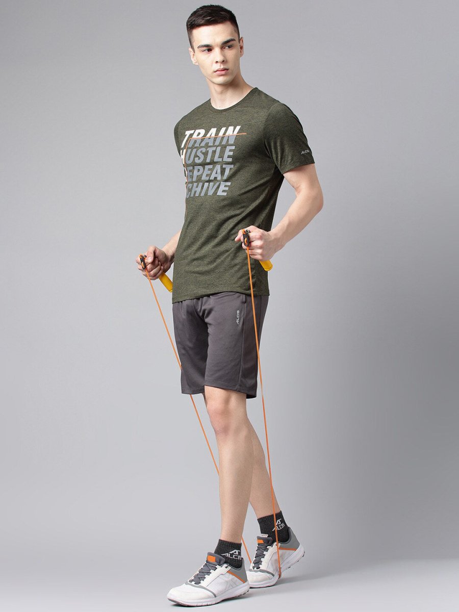Alcis Typography Printed Dry Tech Slim Fit T-shirt 