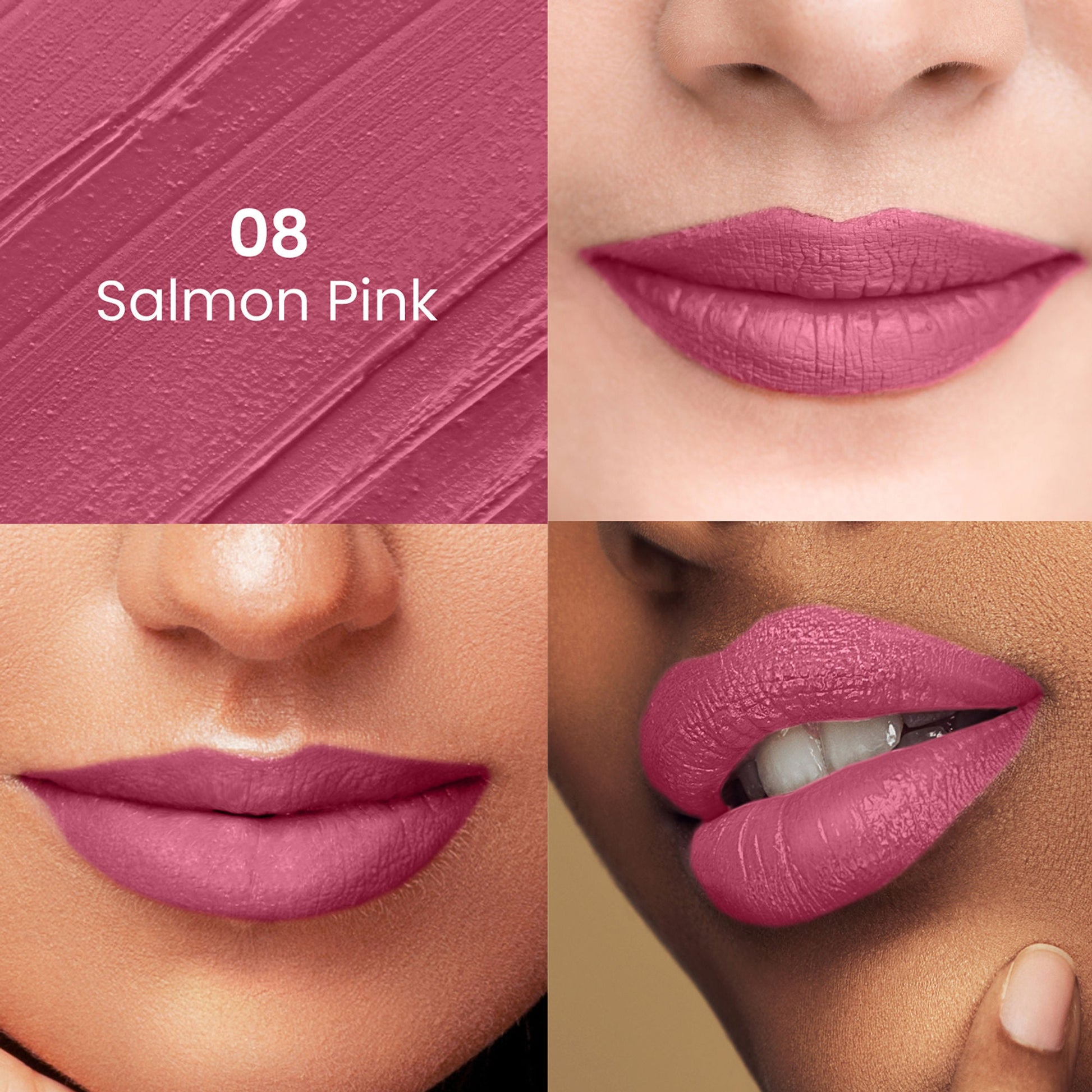 Swiss Beauty Satin Comfort Smooth Glide, Highly Pigmented , Ultra Hydrating Lipstick - 8 Salmon Pink
