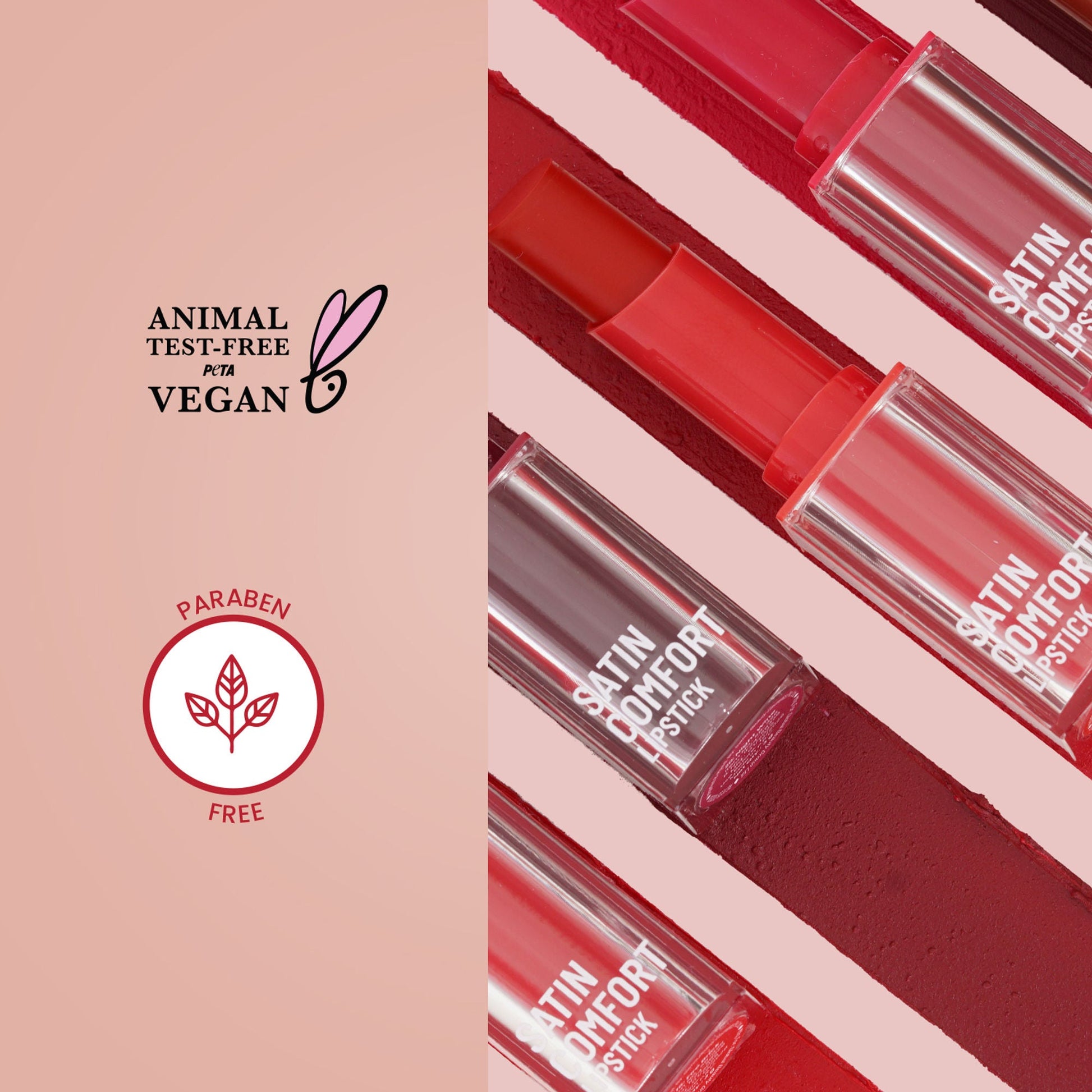 Swiss Beauty Satin Comfort Smooth Glide, Highly Pigmented , Ultra Hydrating Lipstick - 18 Rouge Red