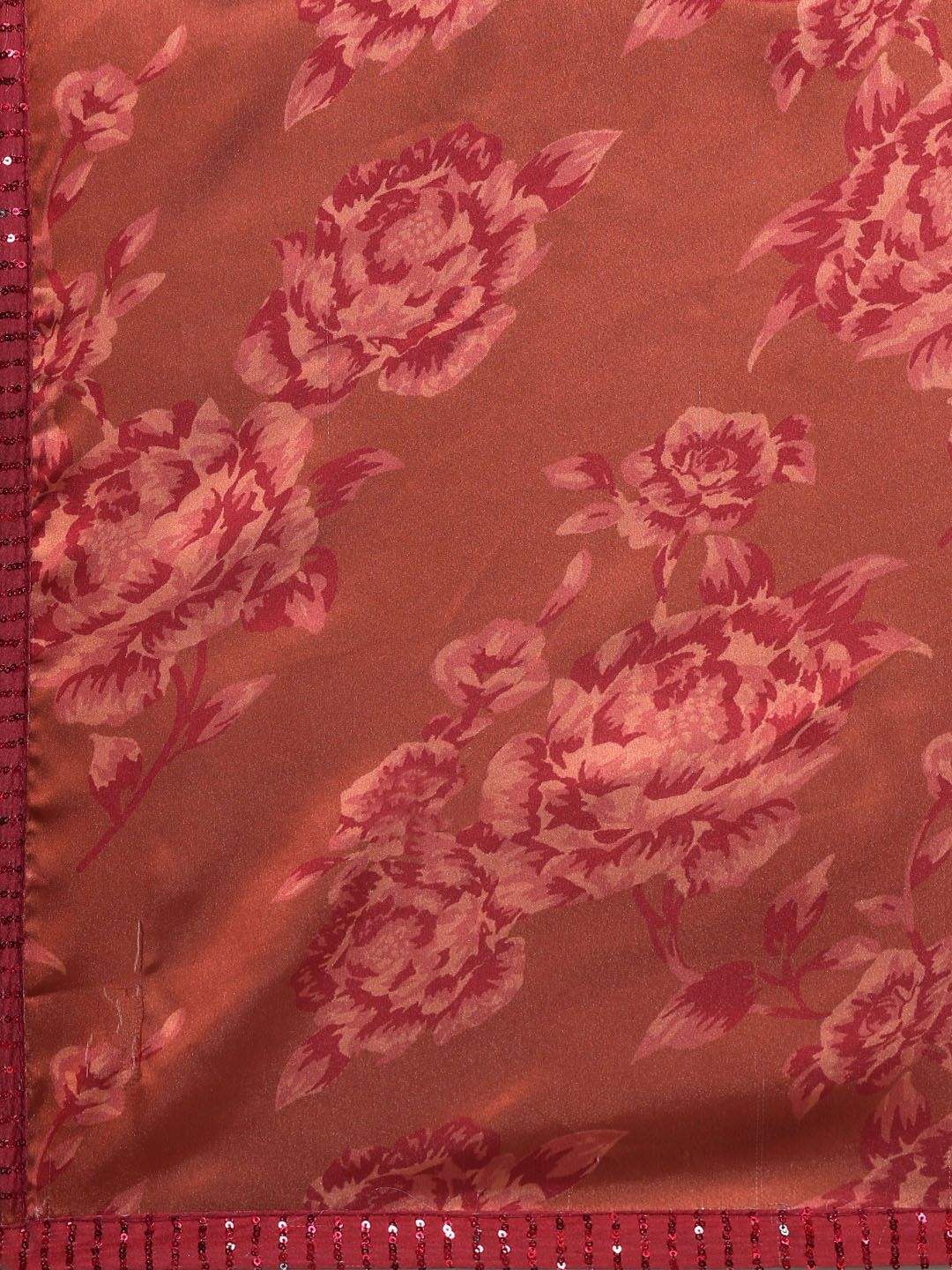 kasee Floral Print Satin Saree