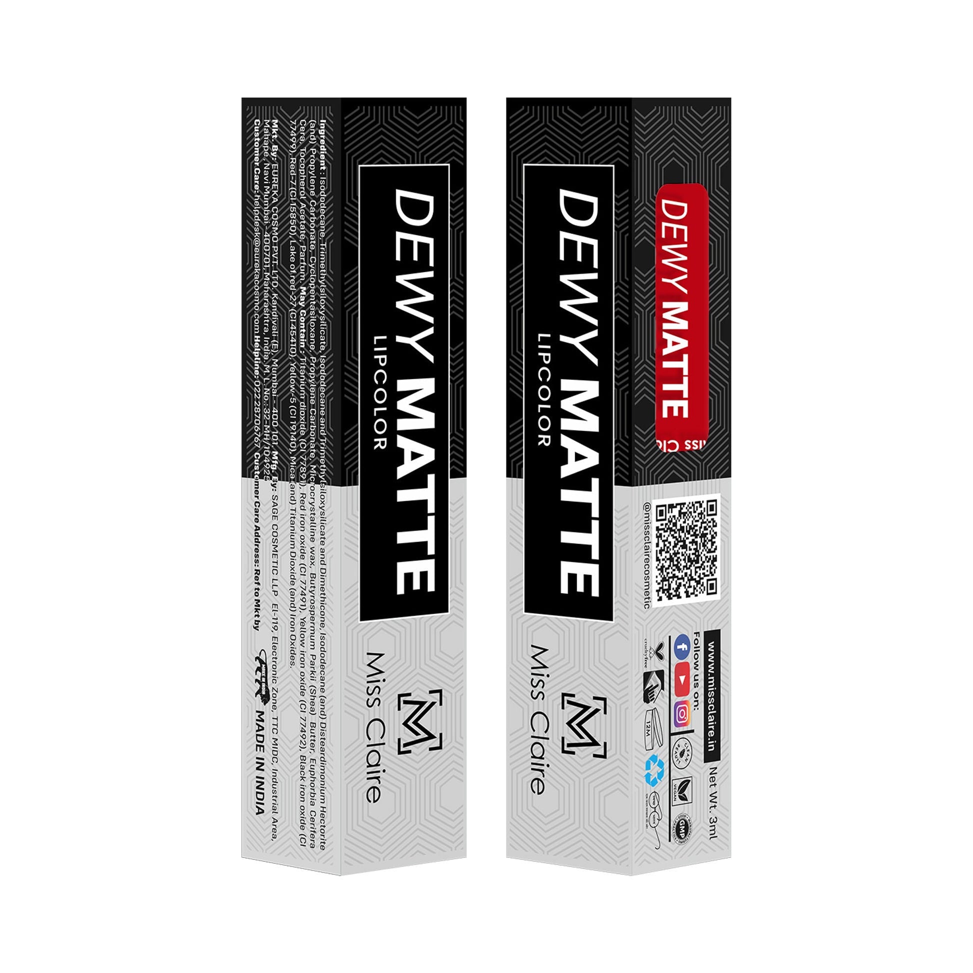 Miss Claire Dewy Matte Lip Color - 03 Firefighter