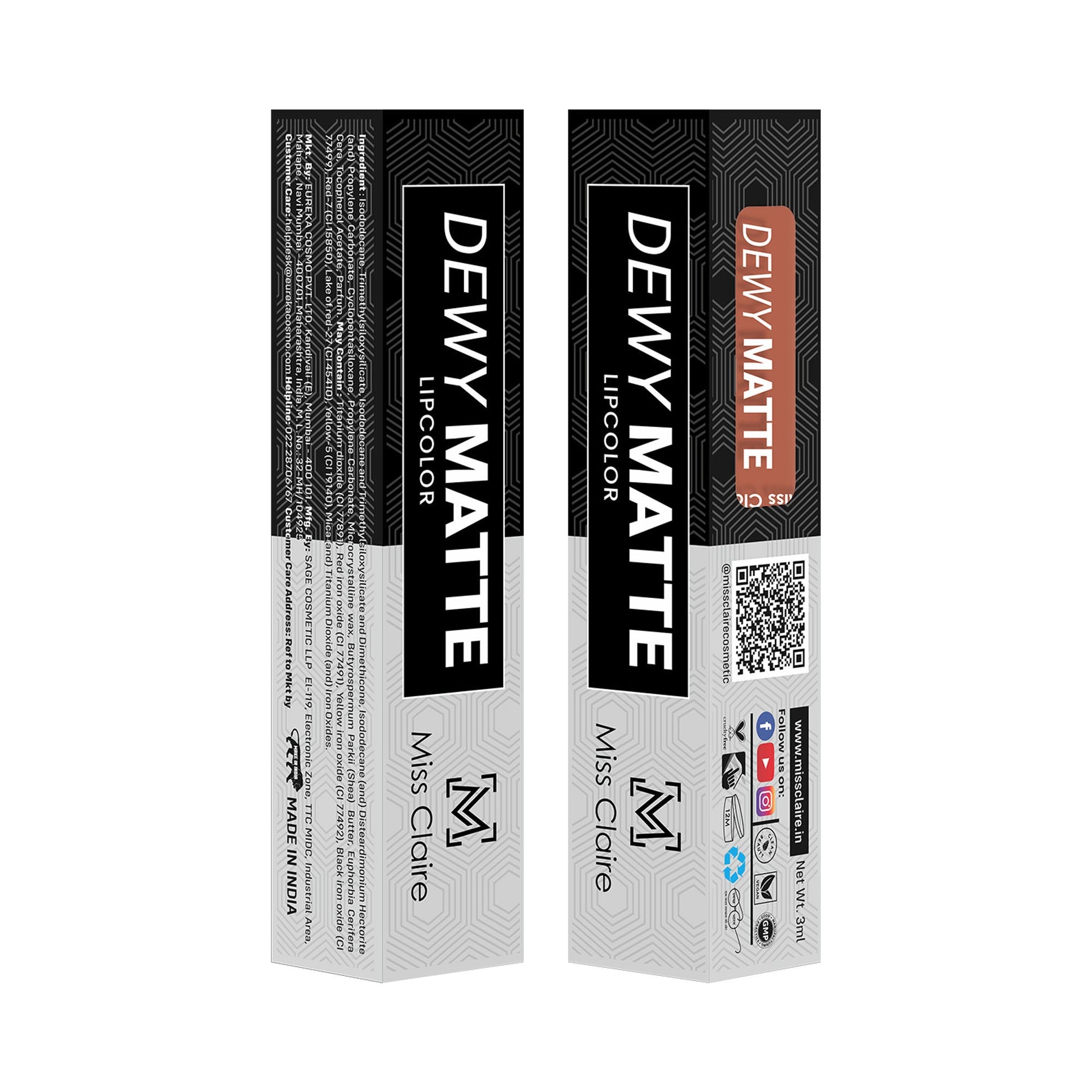 Miss Claire Dewy Matte Lip Color - 08 Moonlit Mocha