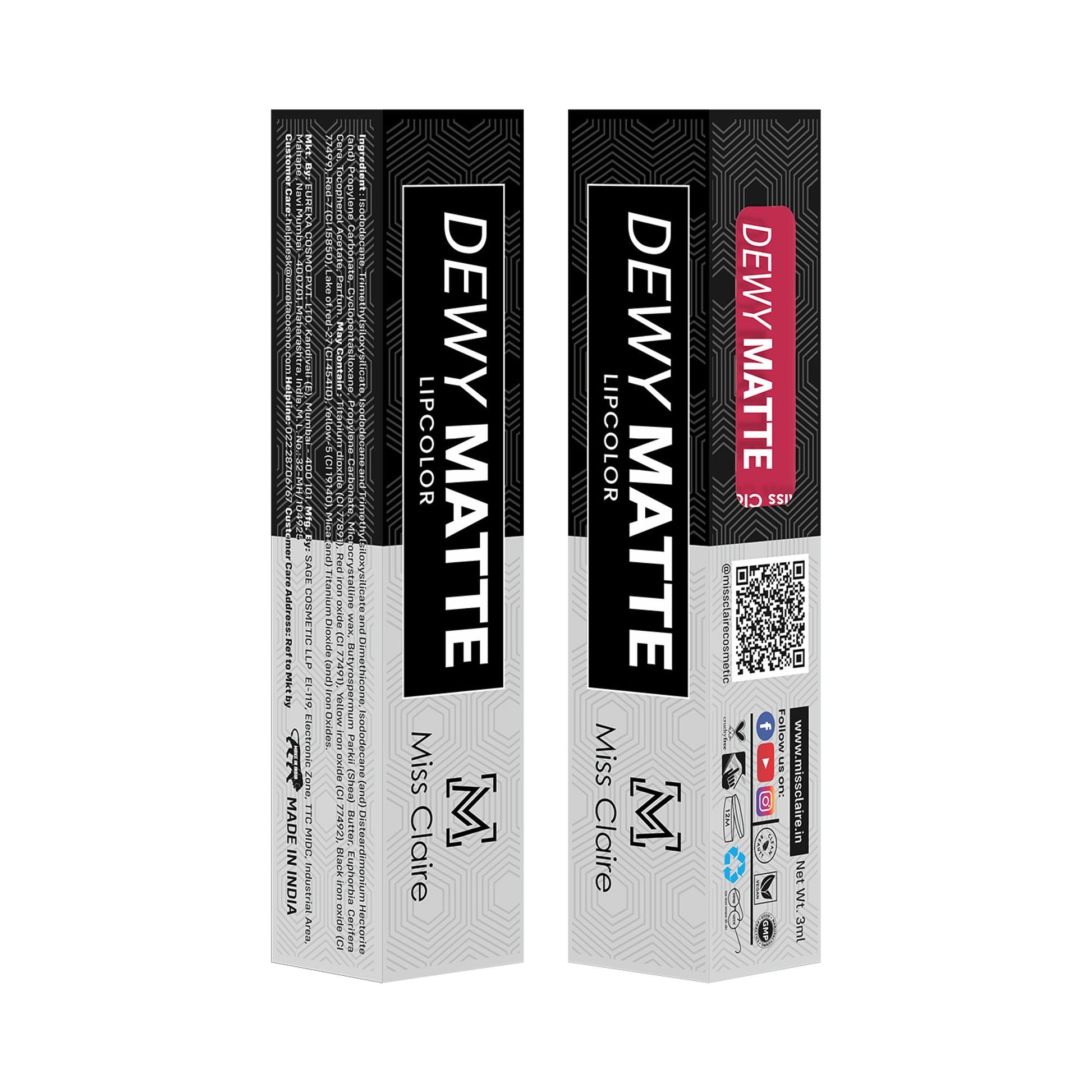 Miss Claire Dewy Matte Lip Color - 19 Heart On