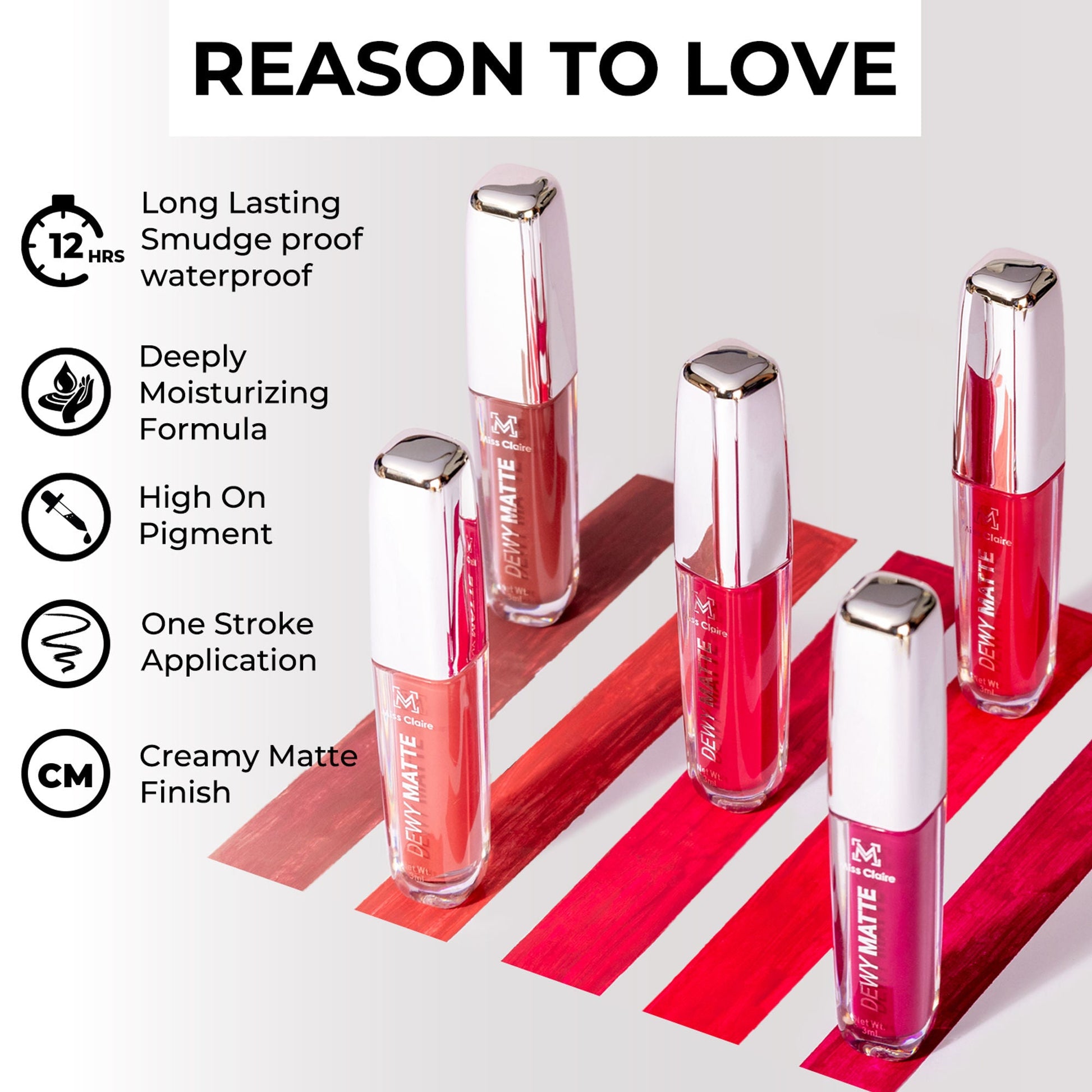 Miss Claire Dewy Matte Lip Color - 19 Heart On