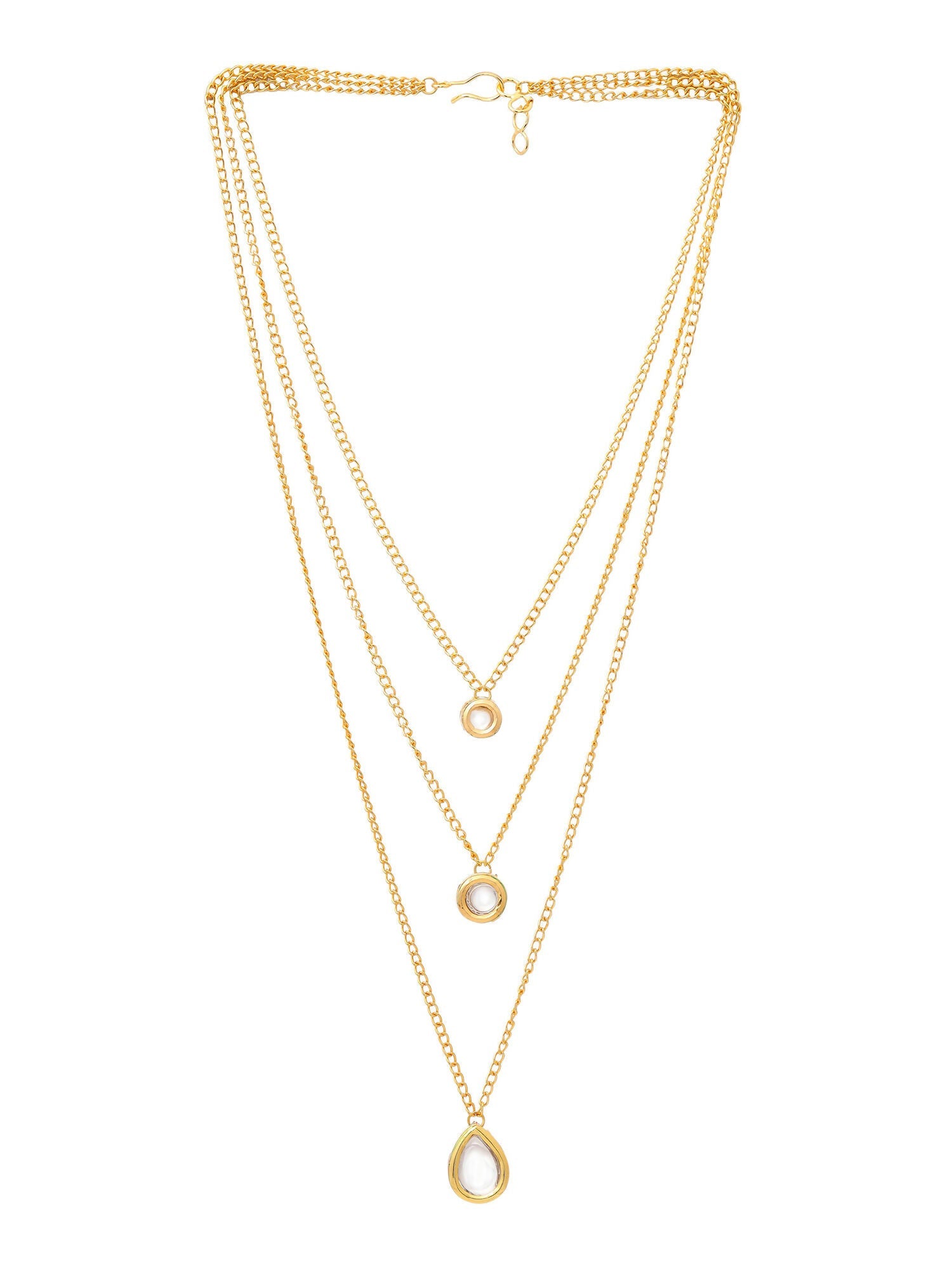 Ruby Raang Kundan & Gold Layered Necklace - Distacart