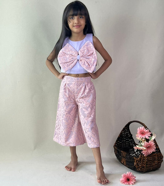 ArthLife Lavender And Pink Bow Co-Ord Set 