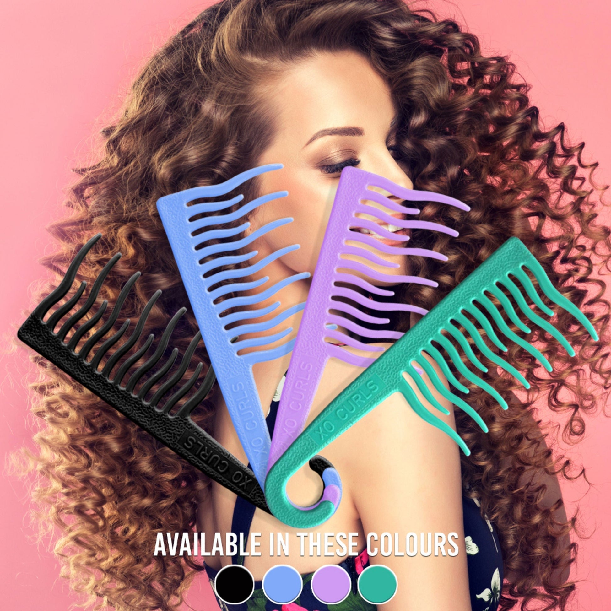 XO Curls Shower Detangling Comb - Lavender  Grab2Buy XO Curls Grab2Buy
