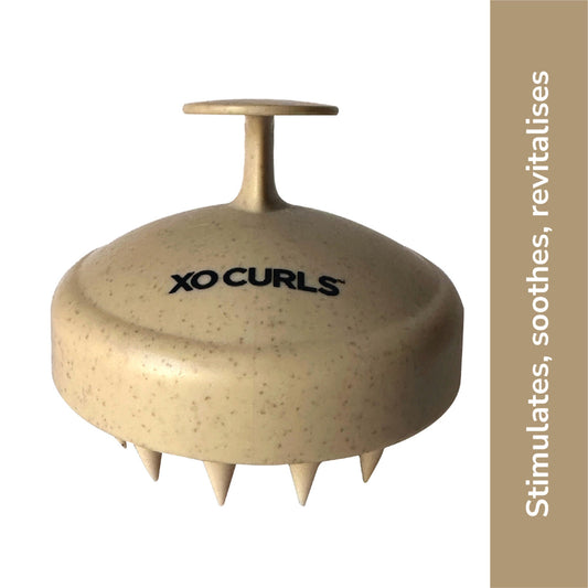 XO Curls Scalp Massaging Shampoo brush - Beige  Grab2Buy XO Curls Grab2Buy