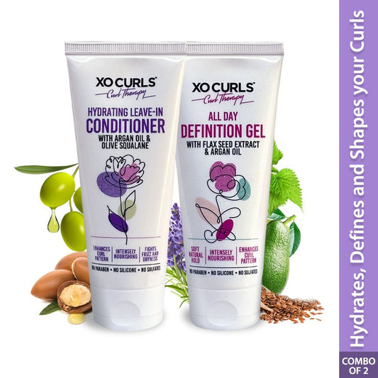 XO Curls All Day Definition Gel & Leave-In Conditioner Combo  Grab2Buy XO Curls Grab2Buy