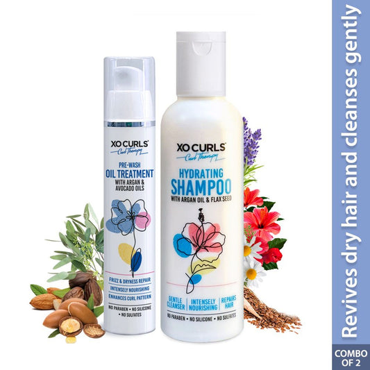 XO Curls Shampoo & Pre Wash Oil Combo  Grab2Buy XO Curls Grab2Buy