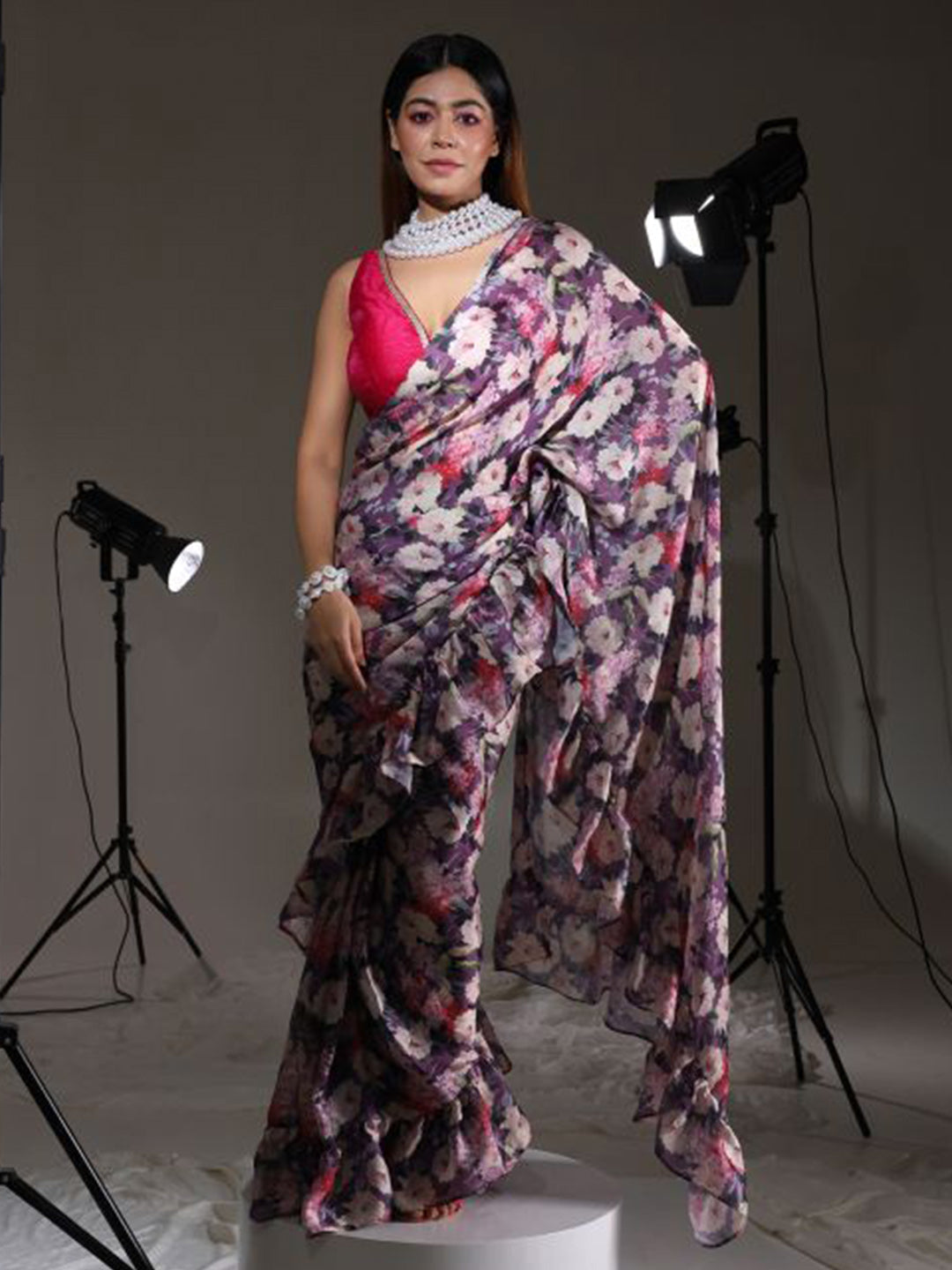 Tikhi Imli Floral Printed Satin Grab2Buy 