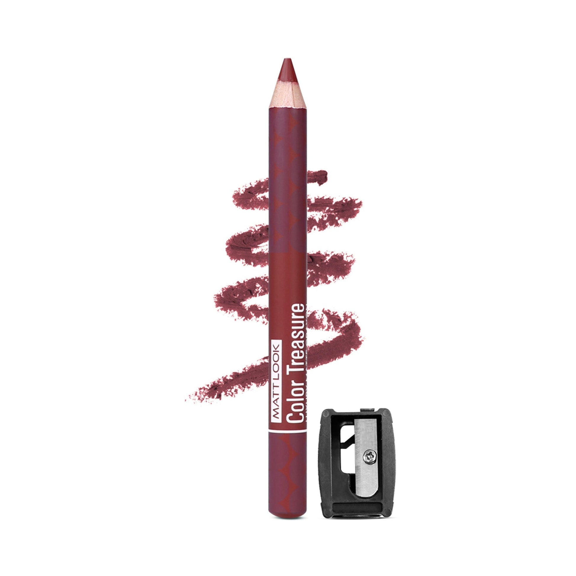 Matt Look Color Treasure Luxury Matte Lip Pencil Crayon - 04 Loveable Wine 