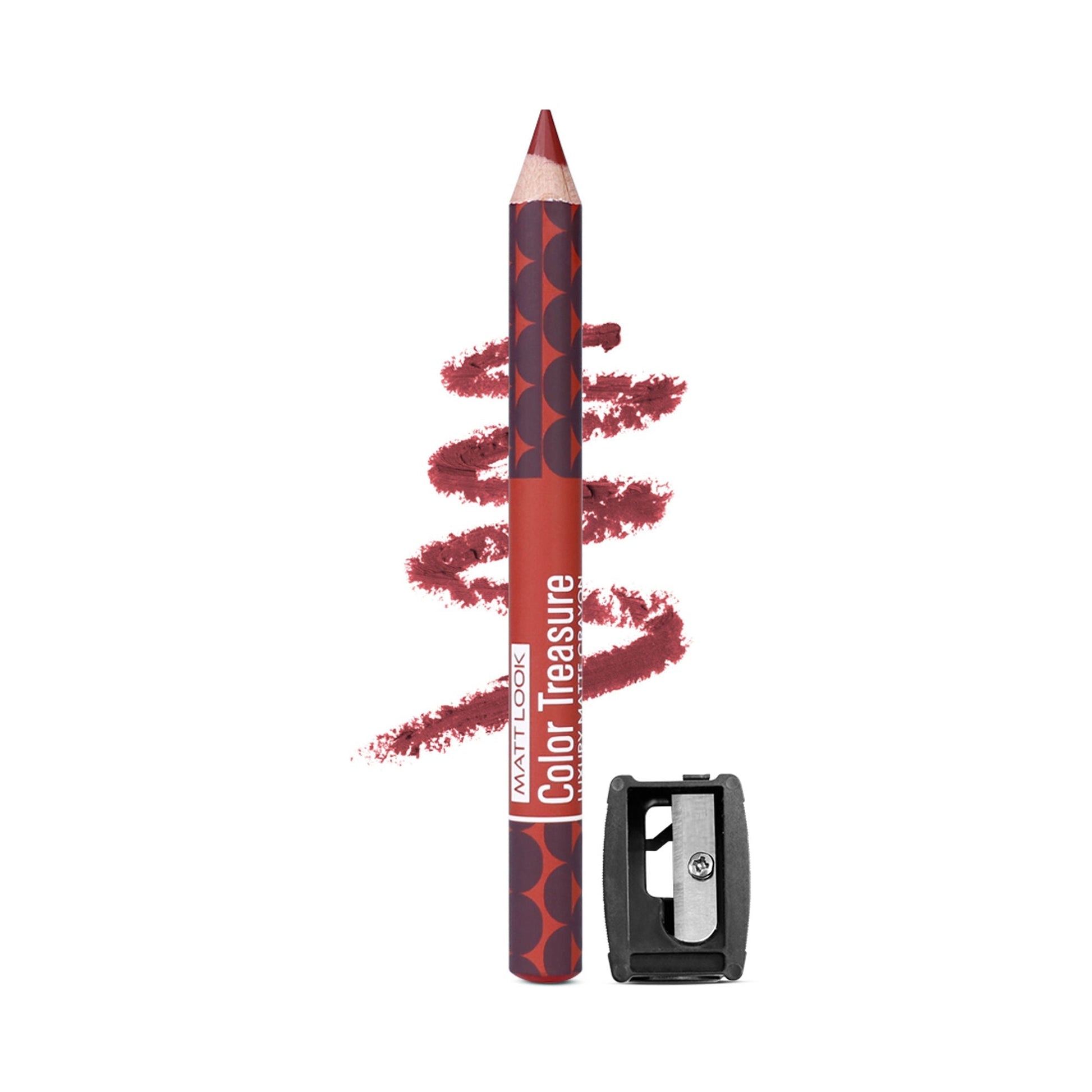Matt Look Color Treasure Luxury Matte Lip Pencil Crayon - 05 Real Burgundy 