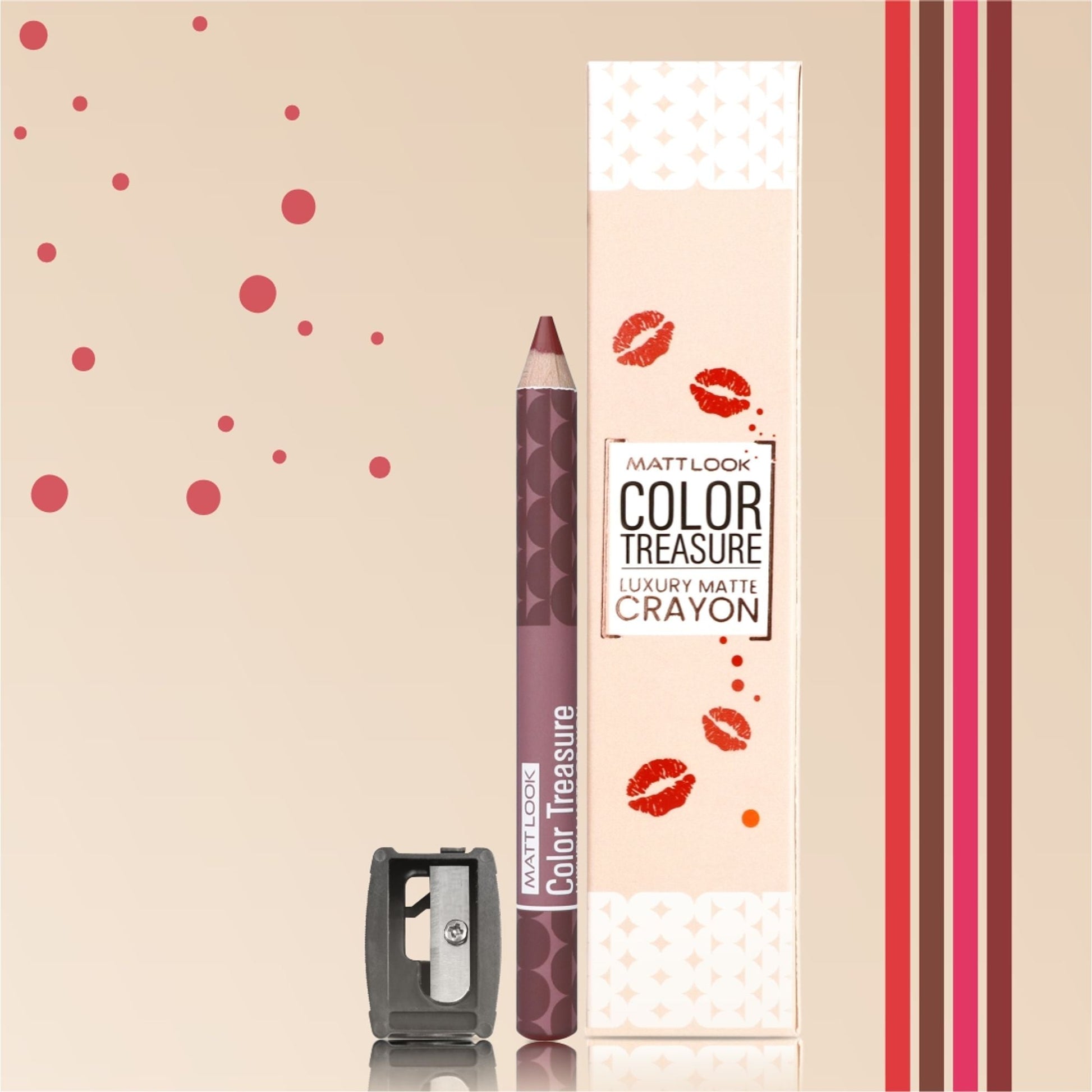Matt Look Color Treasure Luxury Matte Lip Pencil Crayon - 15 Glazed Mauve 