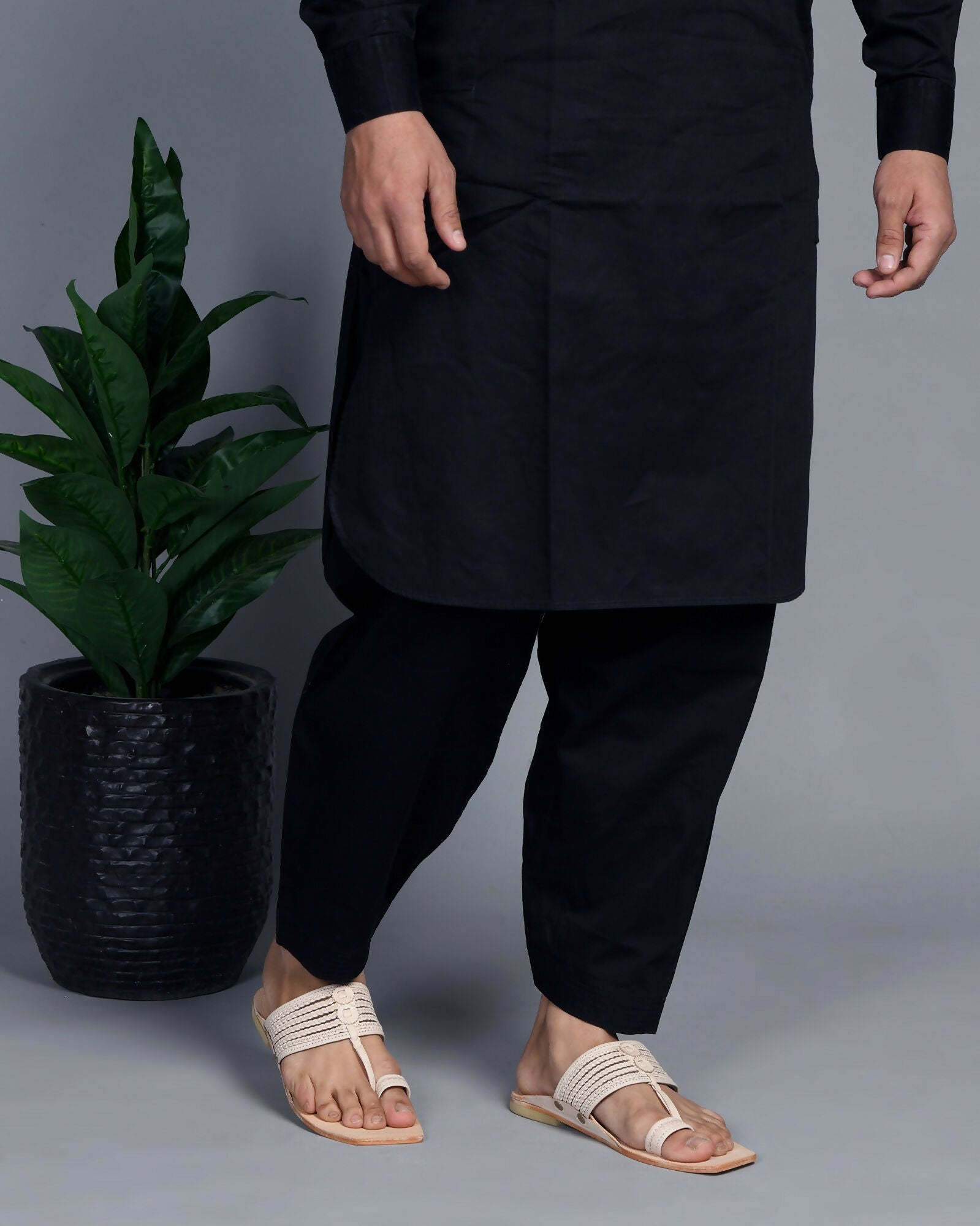 Stepsoft Men'S Natural Square Toe Kolhapuri Chappal | Original Handcrafted Leather Ethnic Slippers
