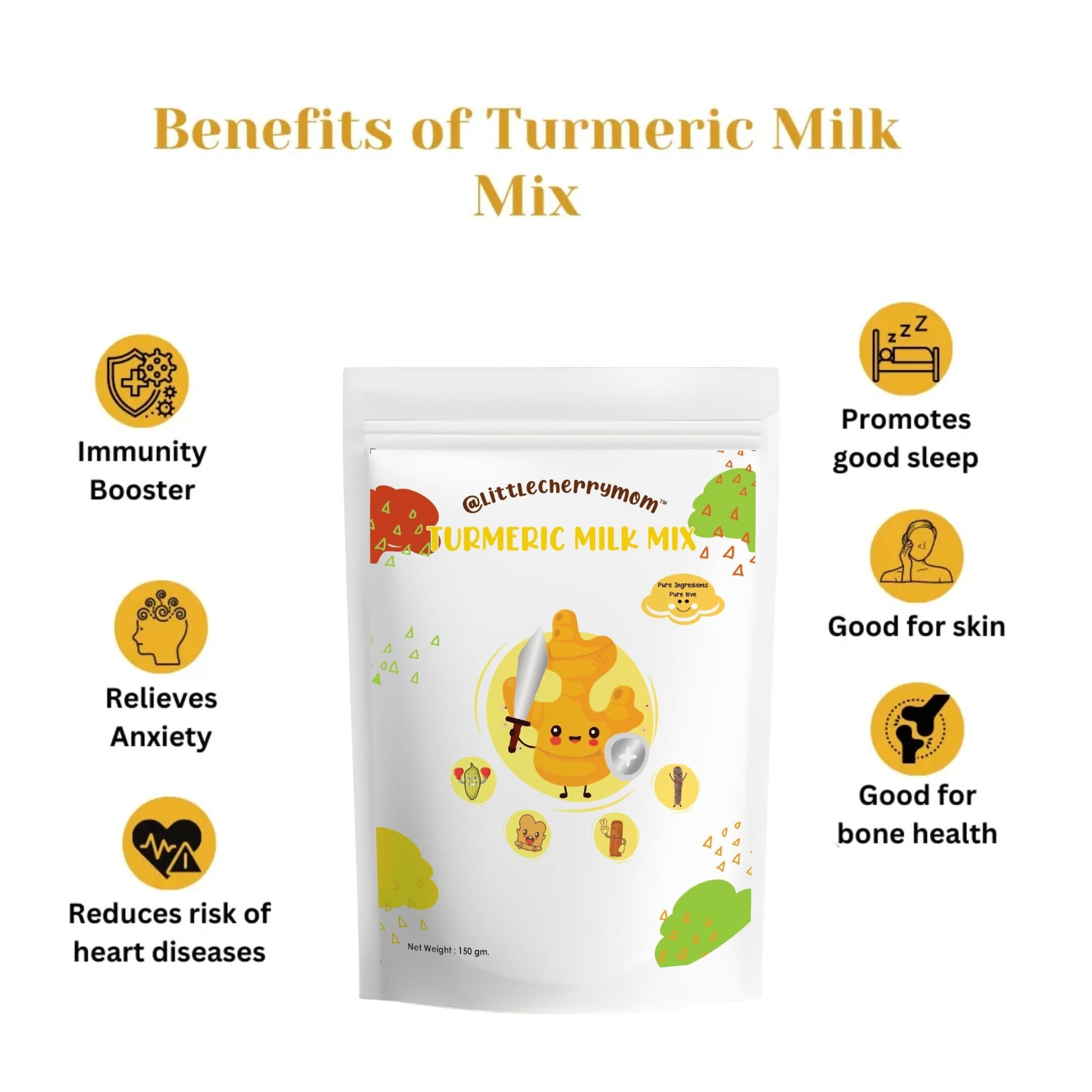Littlecherrymom Turmeric Milk Mix | Swadesiicart