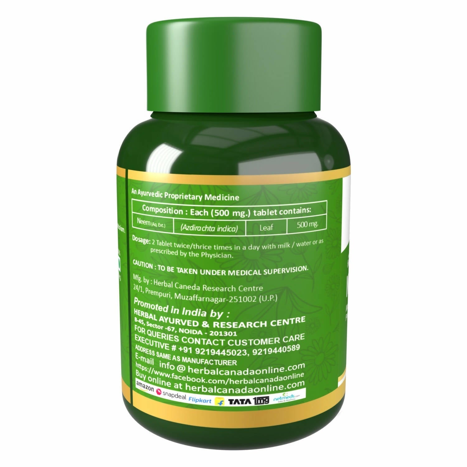 Herbal Canada Neem Extract Tablets 